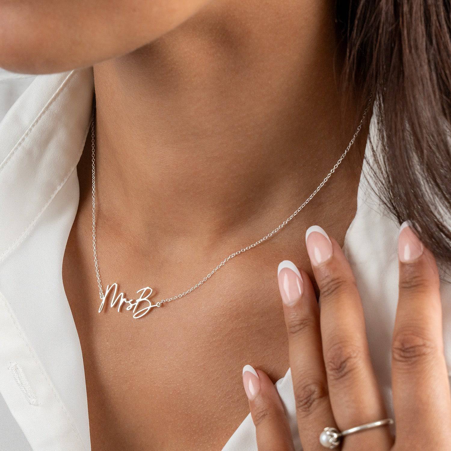 Personalised Mrs Necklace - Image 3