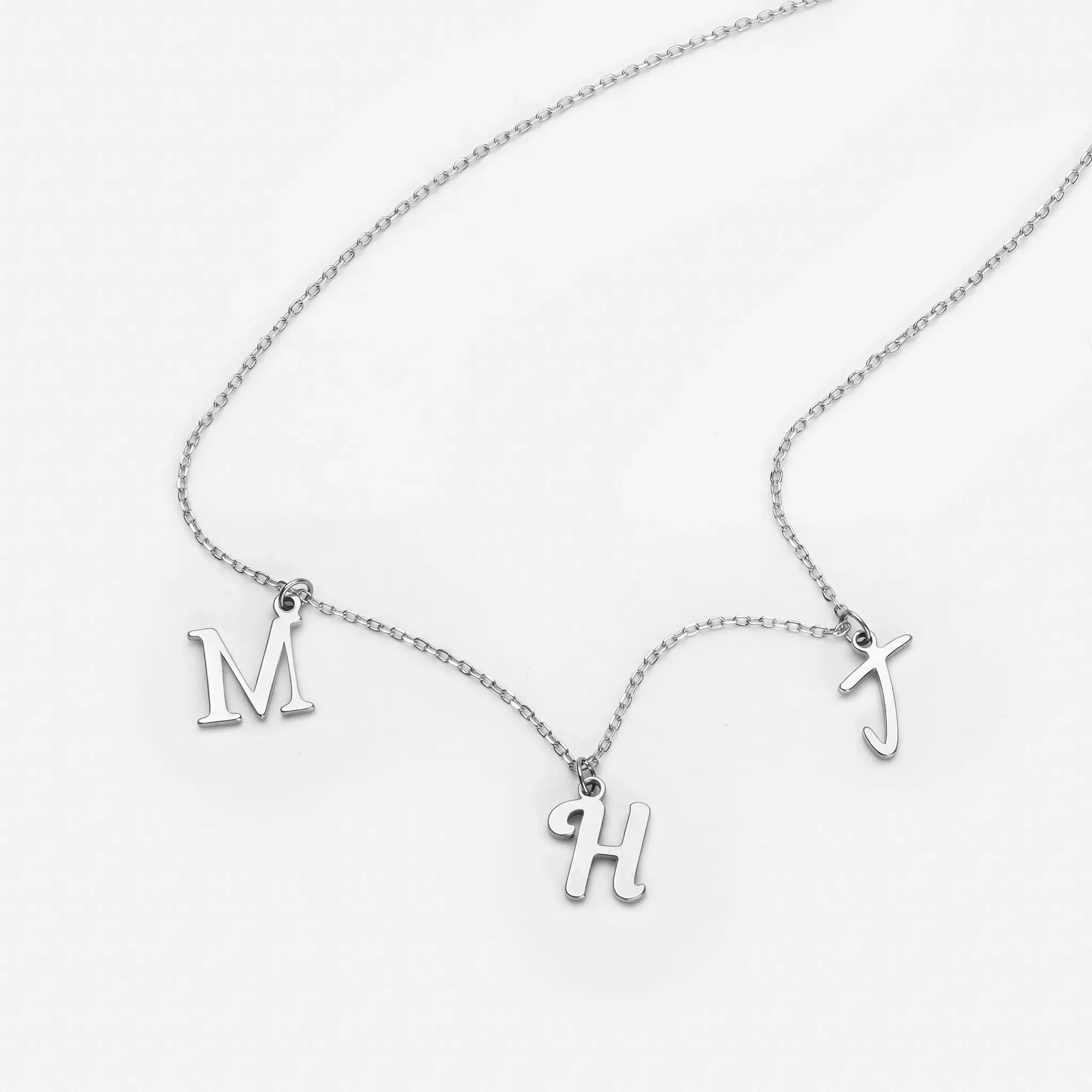 Triple Initial Necklace - Image 4