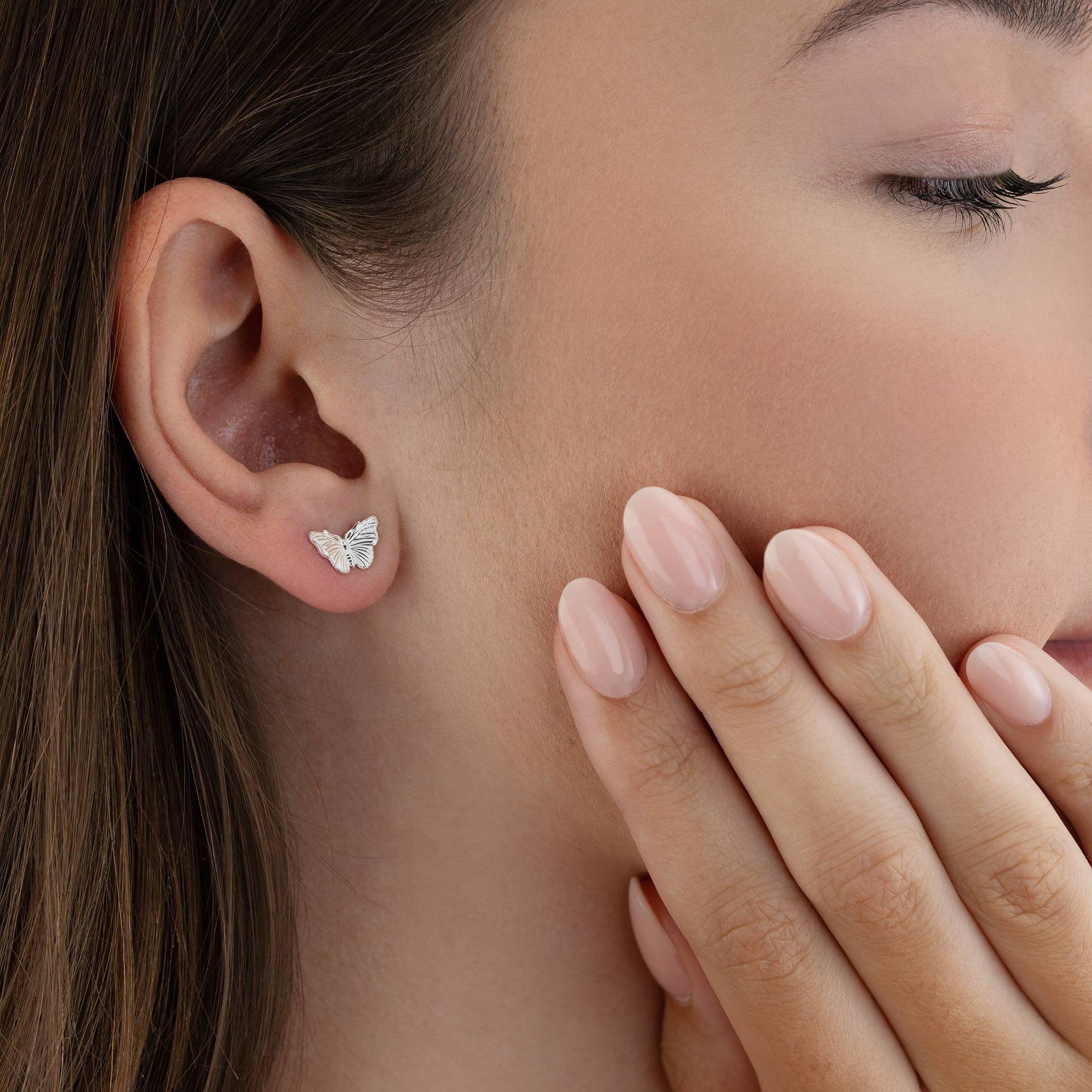 Admiral Butterfly Stud Earrings - Image 2