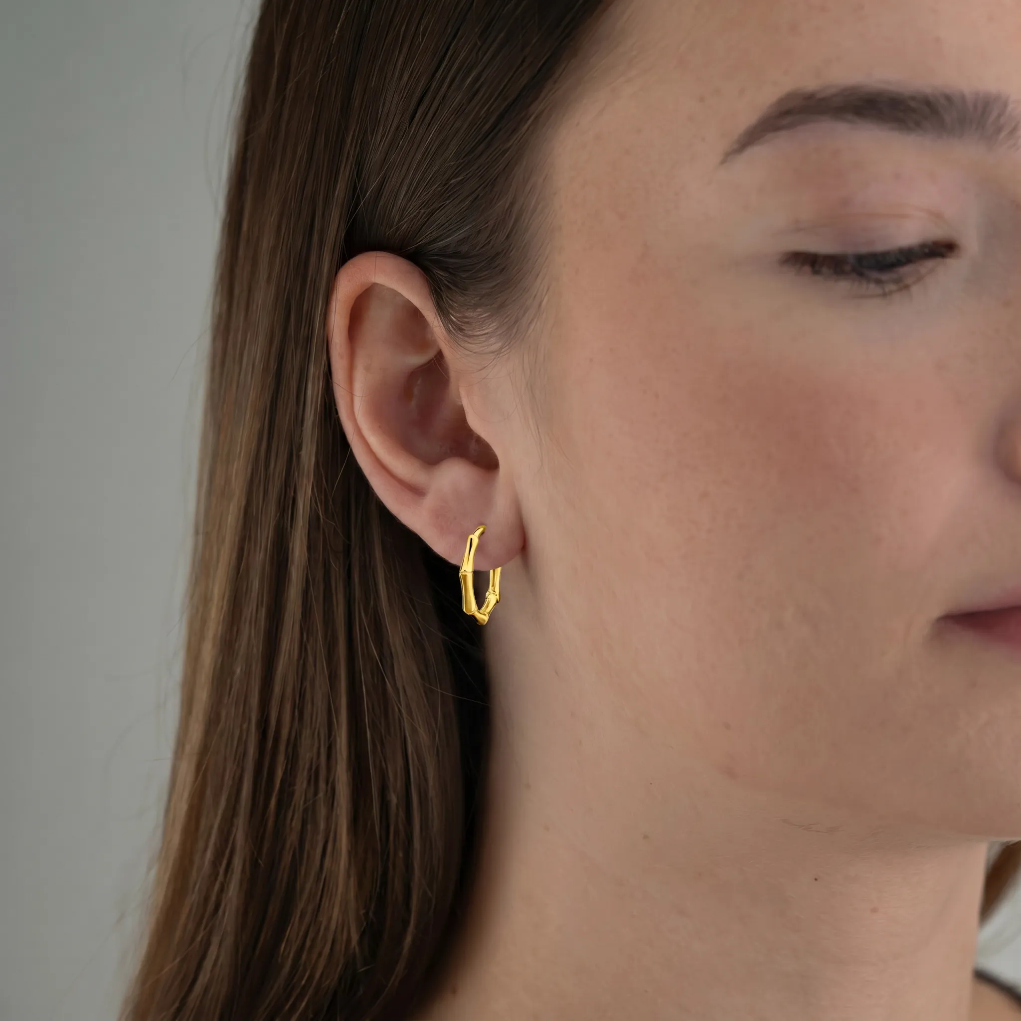Bamboo Huggie Earring - Image 2