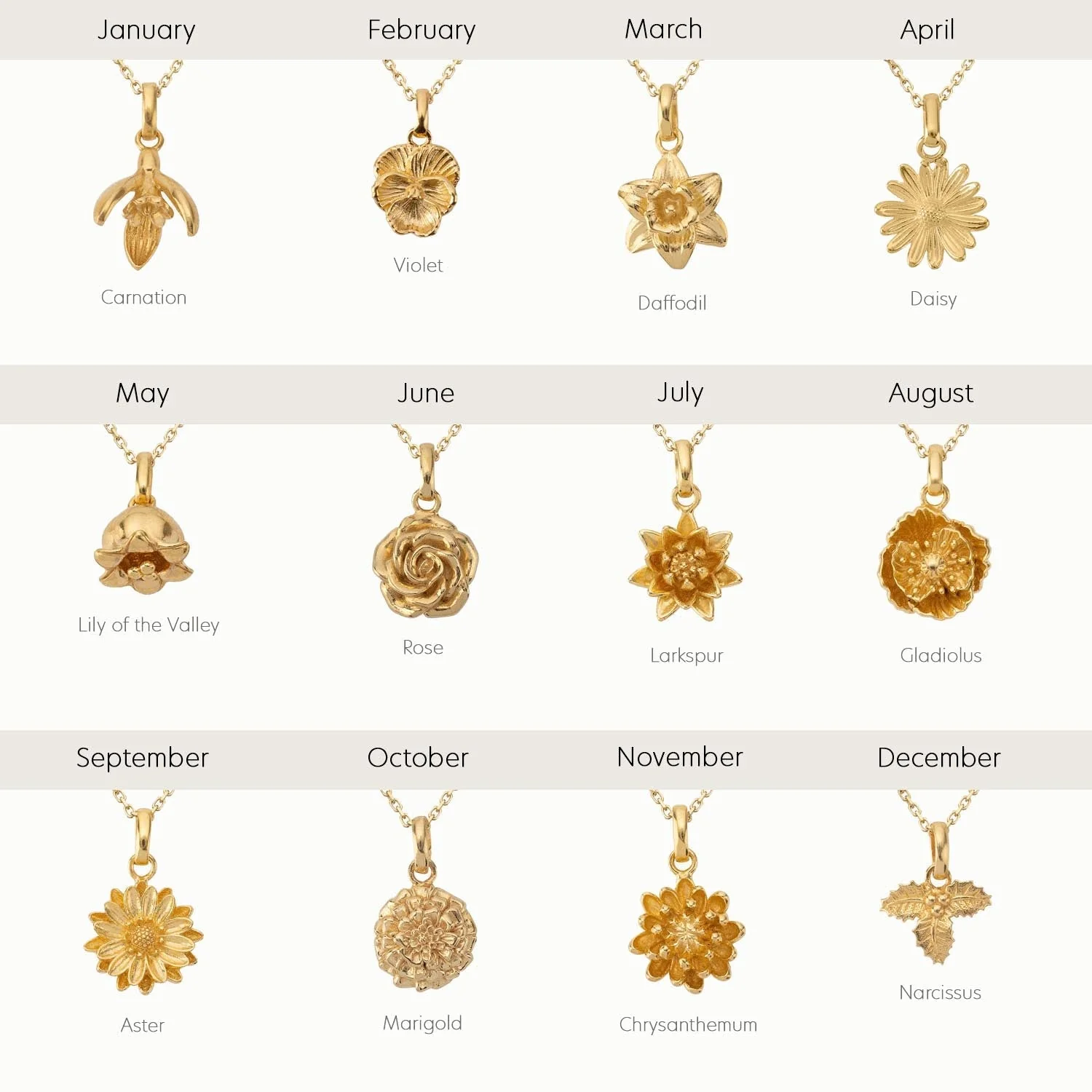Birth Flower Necklace - Image 3