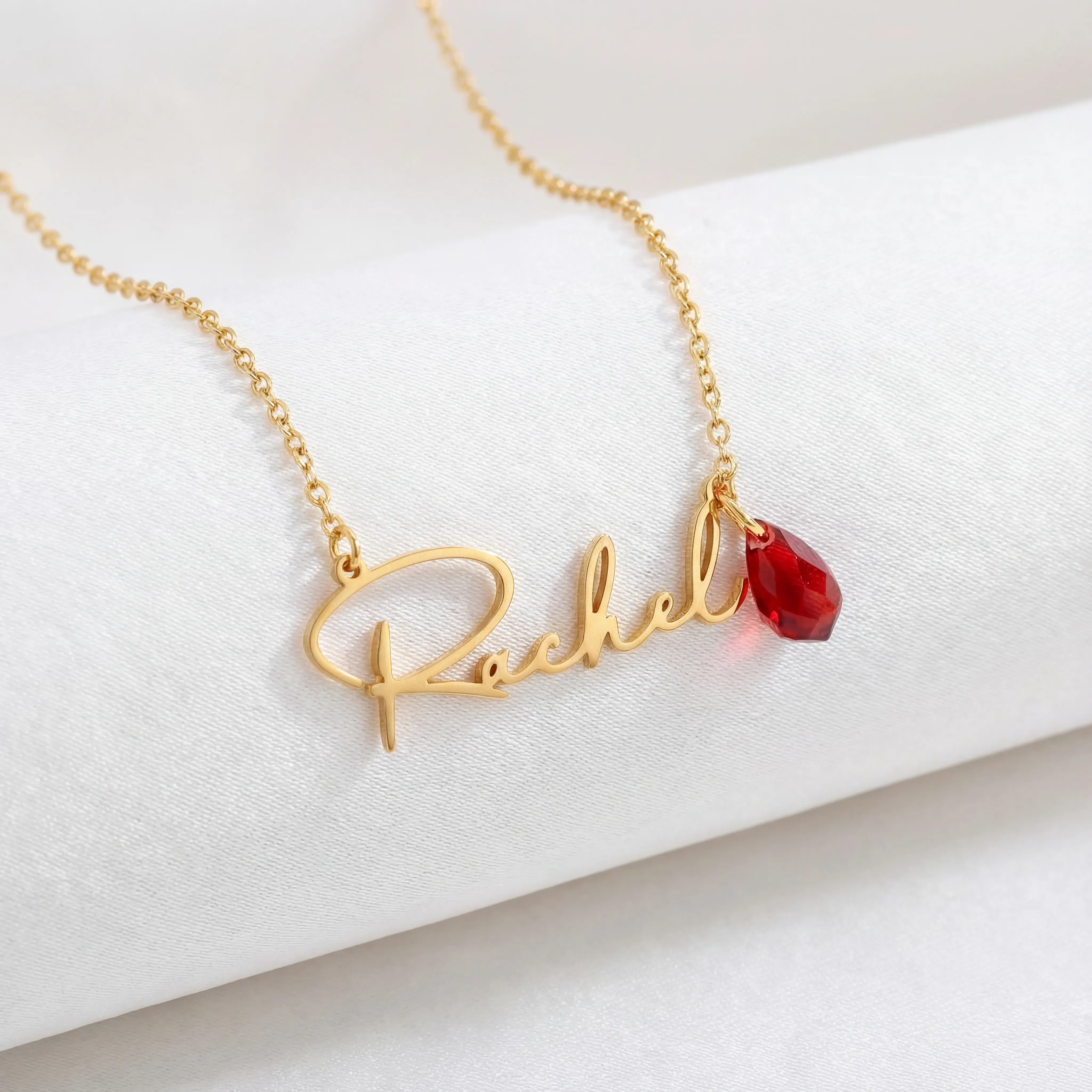 Birthstone Personalised Name Necklace - Image 5