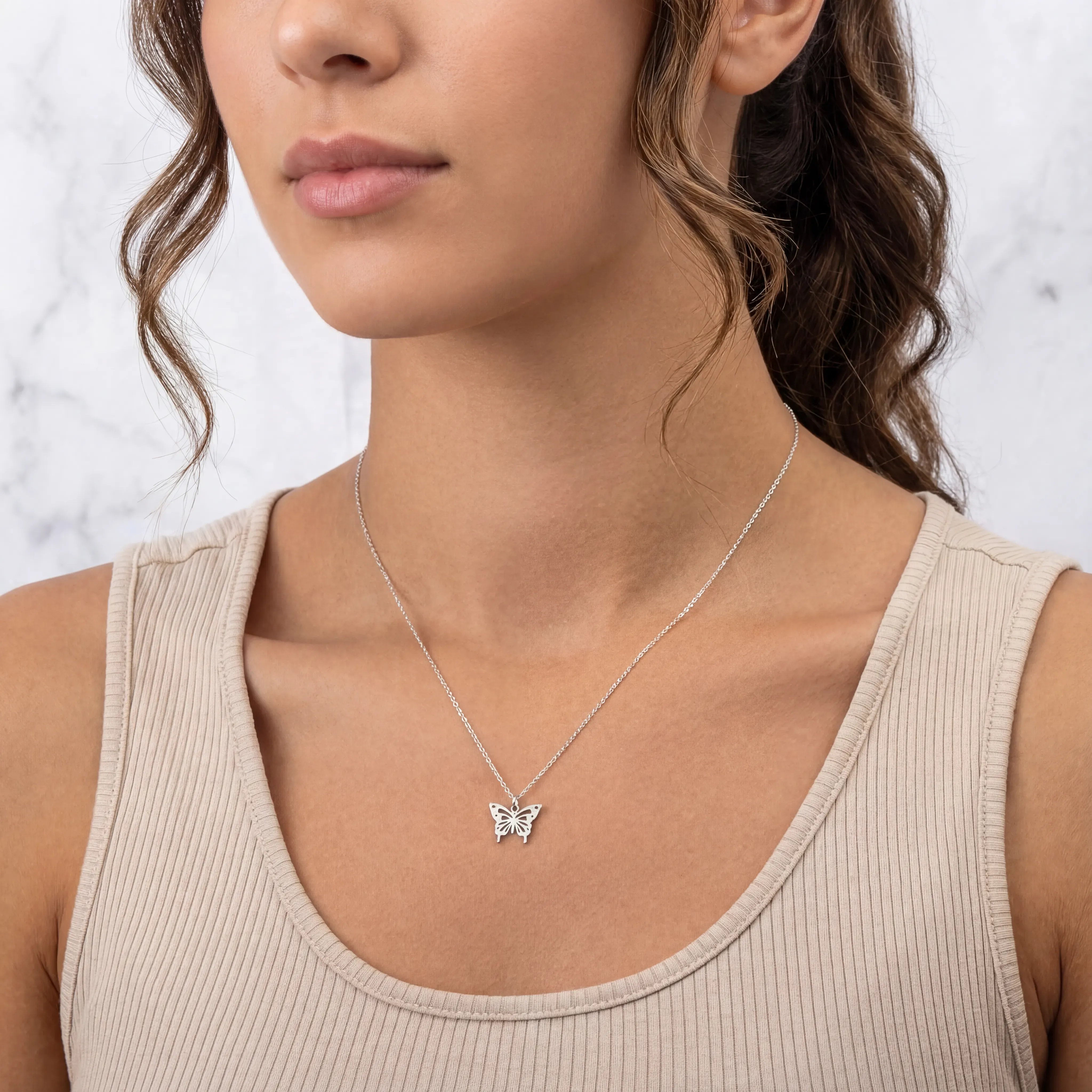 Butterfly Pendant Necklace - Image 2
