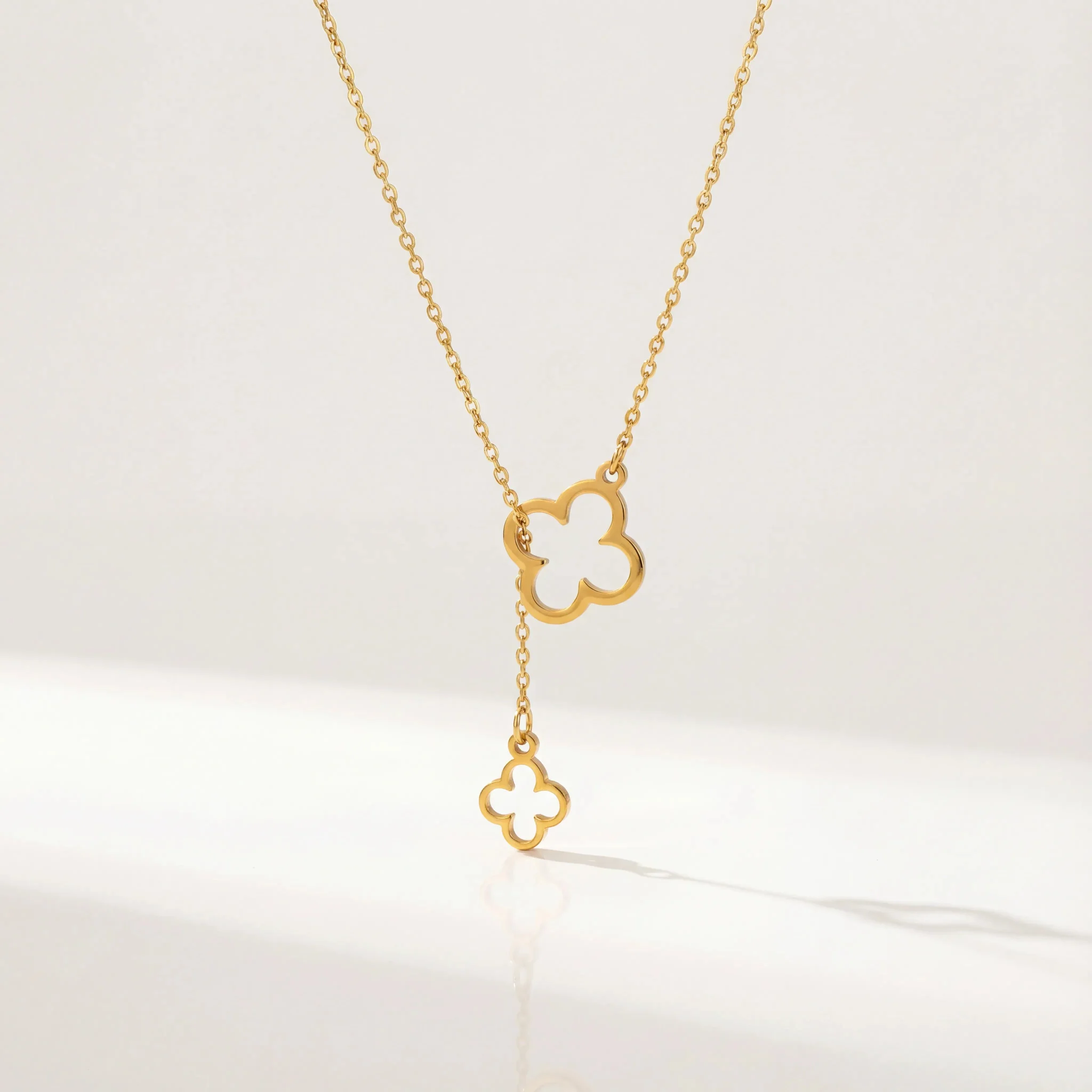 Clover Drop Necklace - Image 2
