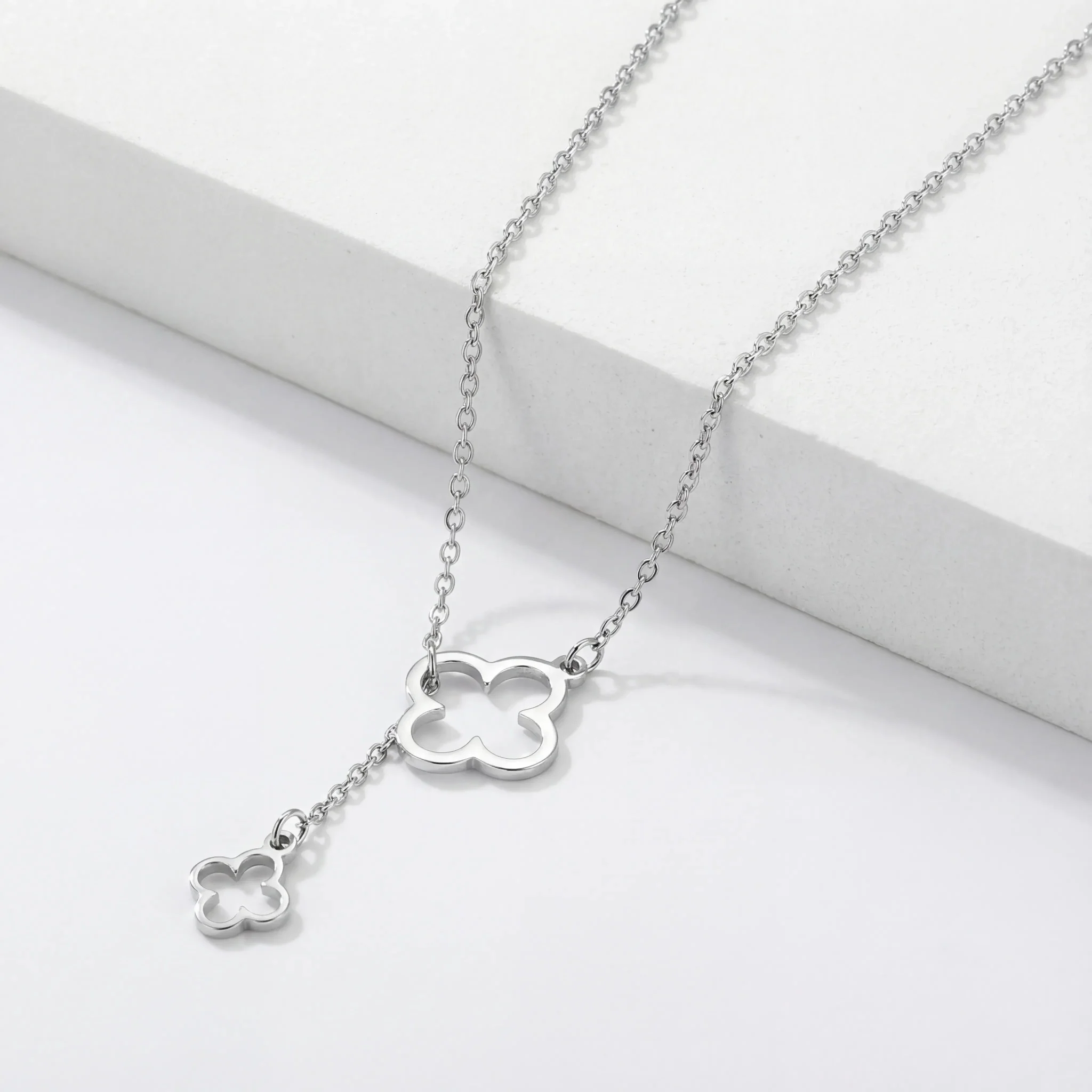 Clover Drop Necklace - Image 4