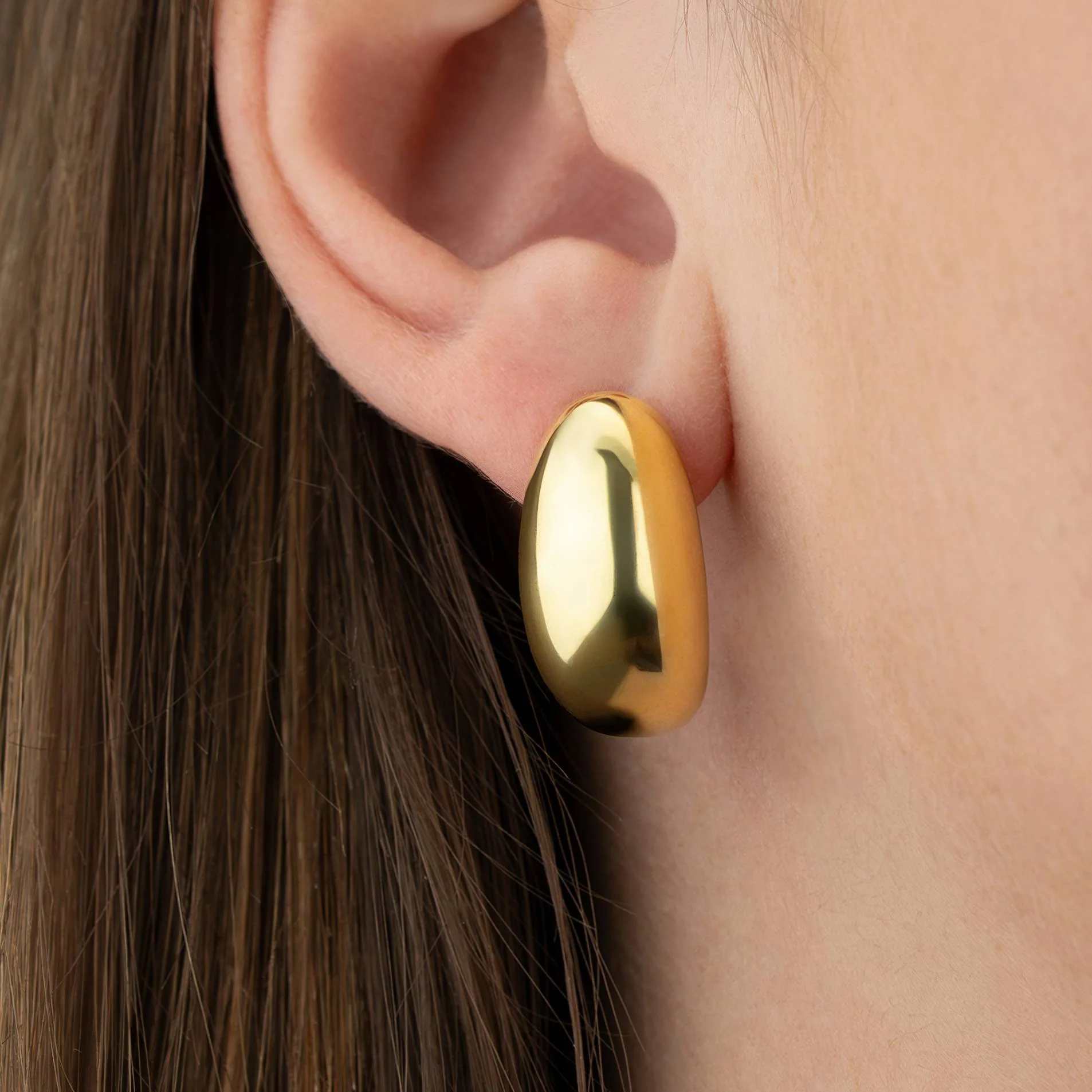 Crescent Hoop Earrings