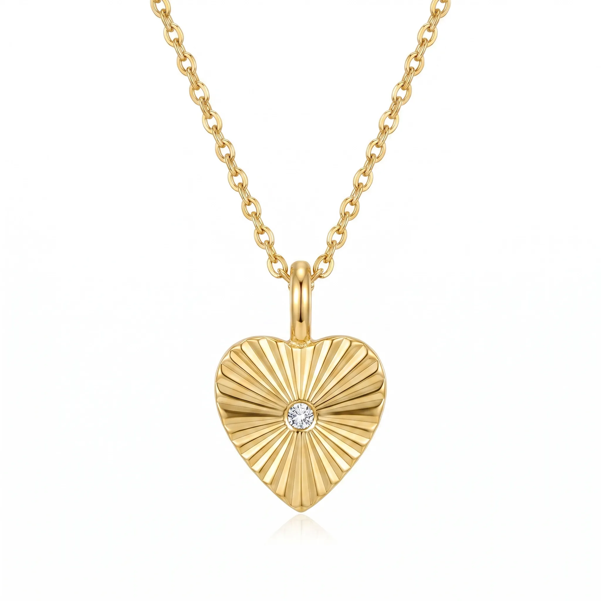 Crystal Cut Heart Necklace