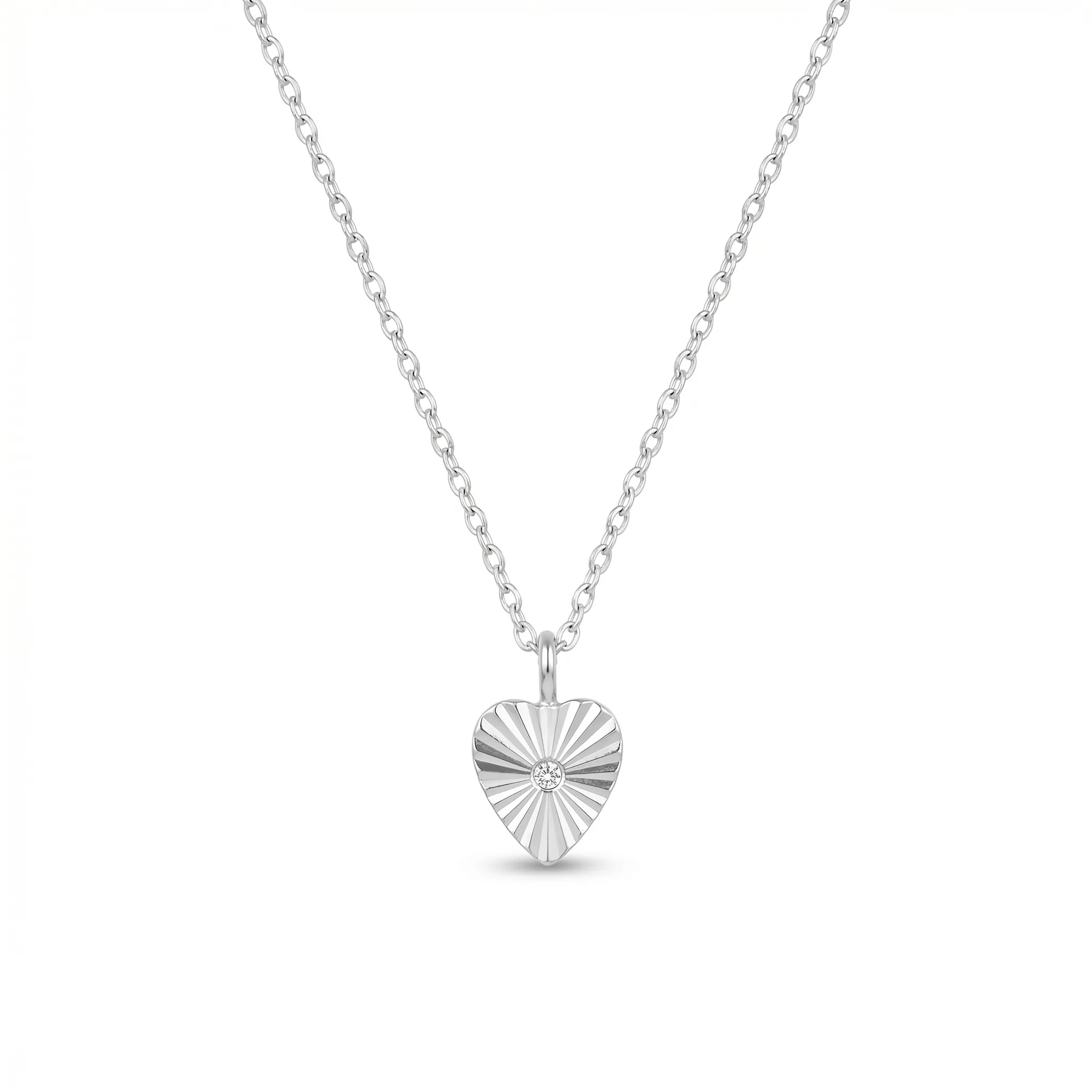 Crystal Cut Heart Necklace - Image 2