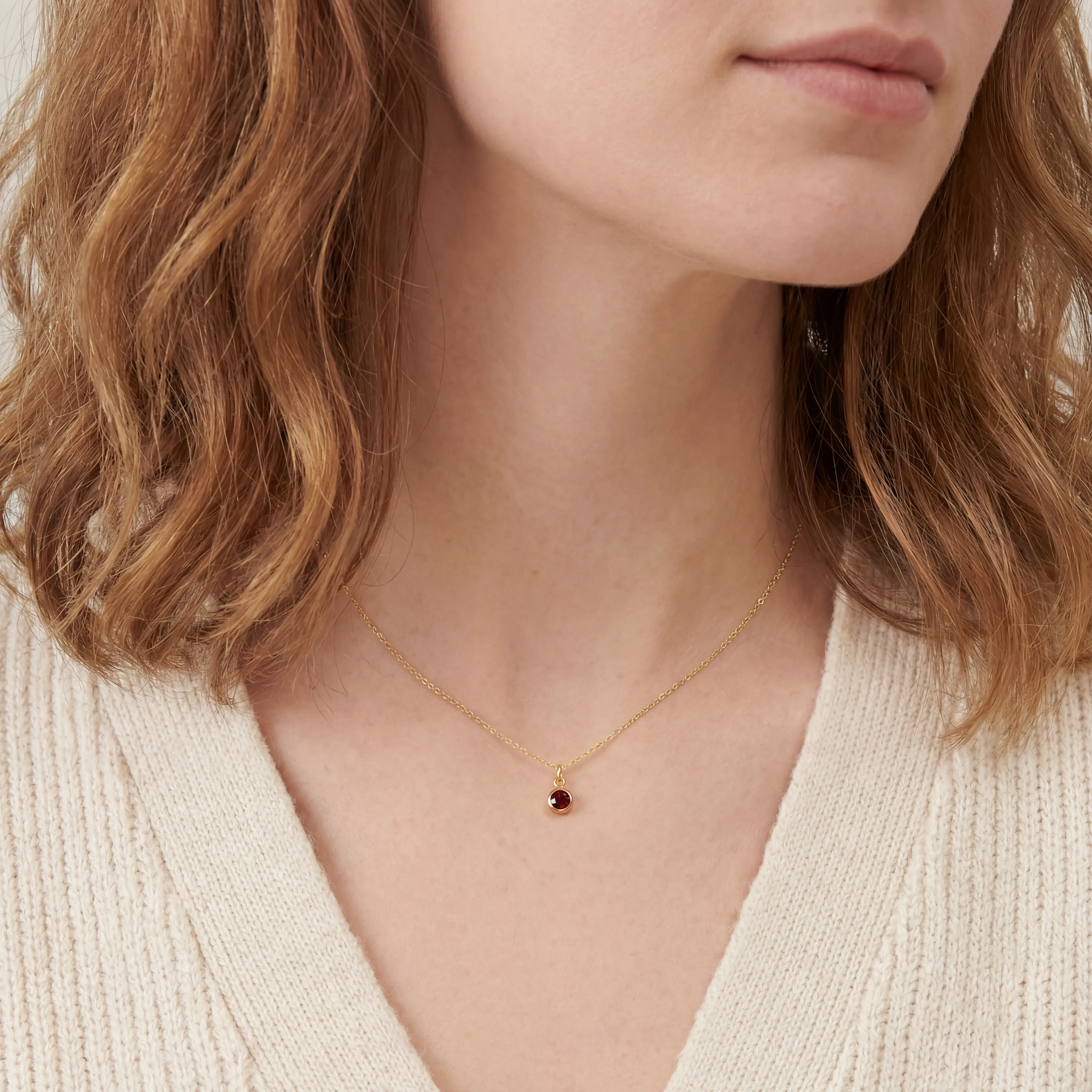 Cubic Zirconia Birthstone Necklace - Image 3