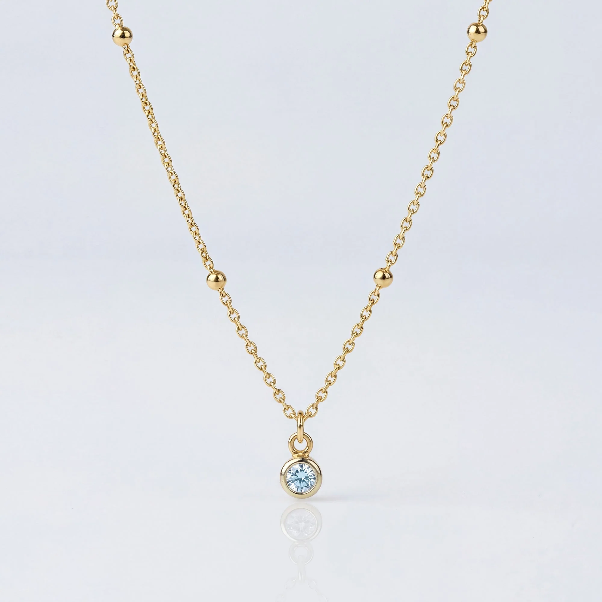 Cubic Zirconia Birthstone Necklace - Image 4