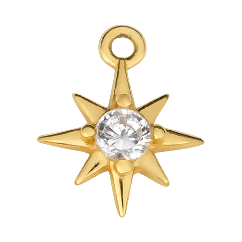 Gold Cubic Star Premium Charm
