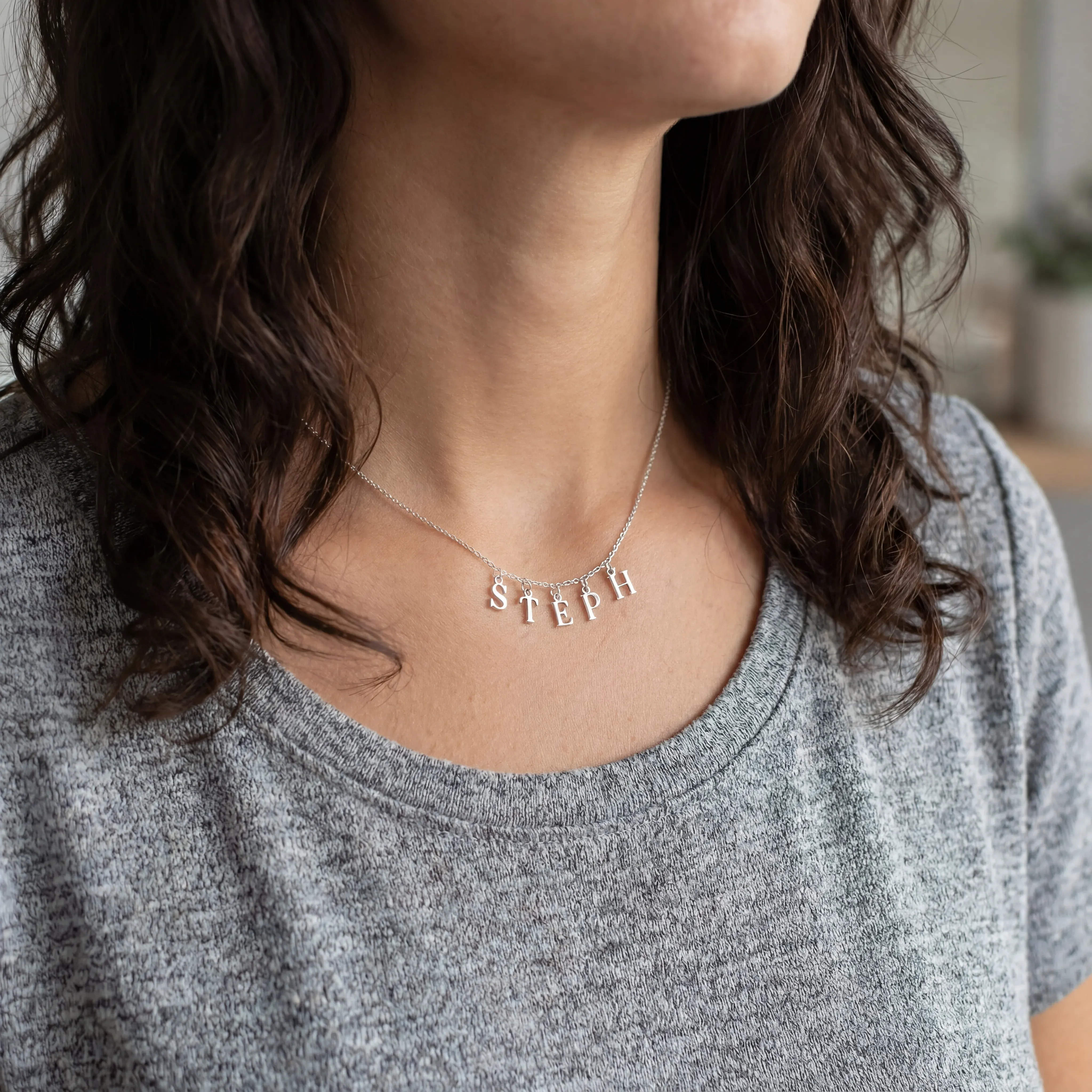 Custom Initial Name Necklace - Image 3