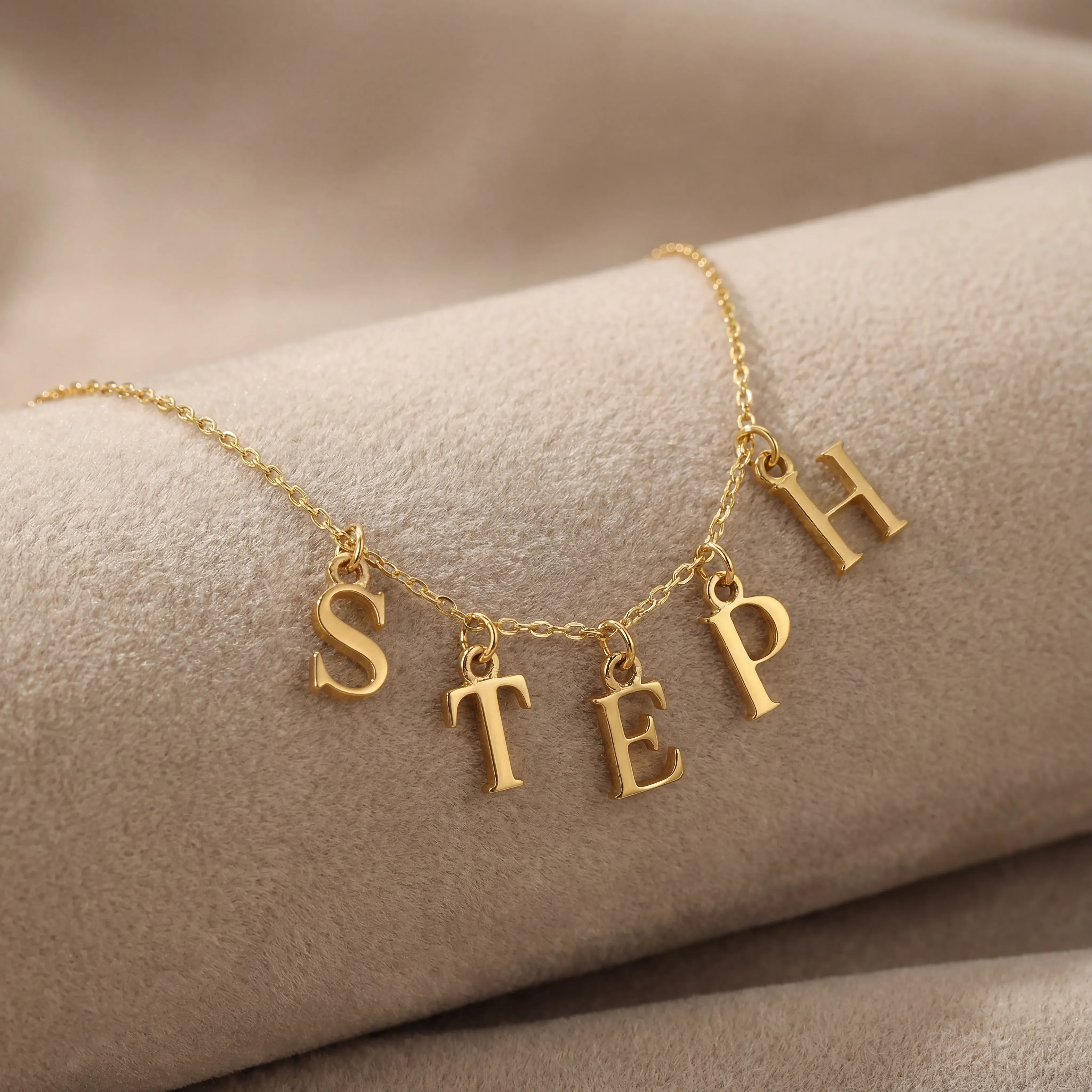 Custom Initial Name Necklace - Image 4