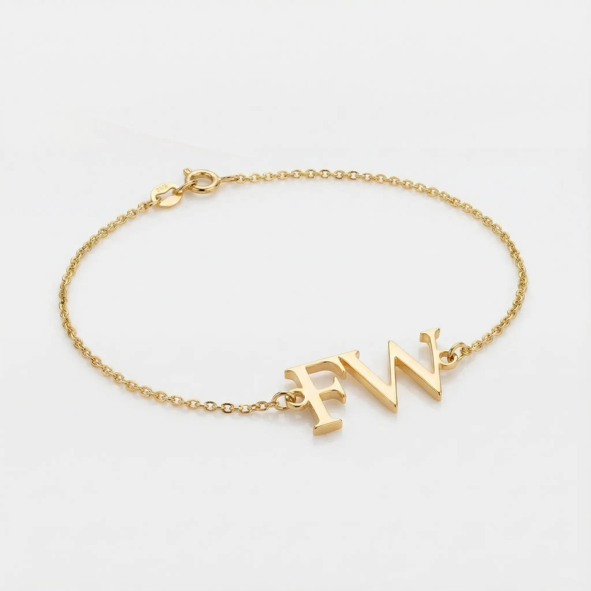 Double Letter Initials Bracelet - Image 3