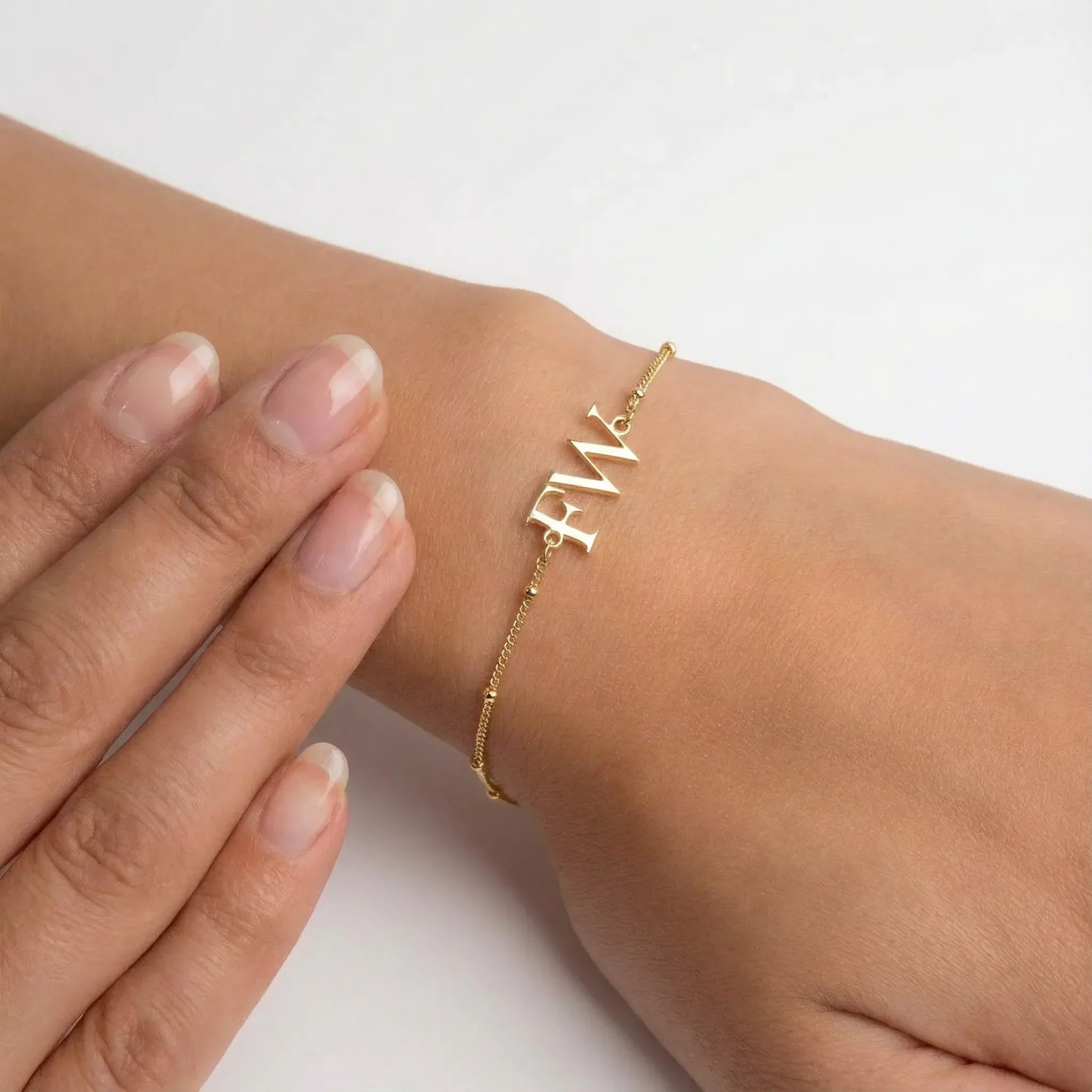 Double Letter Initials Bracelet - Image 4