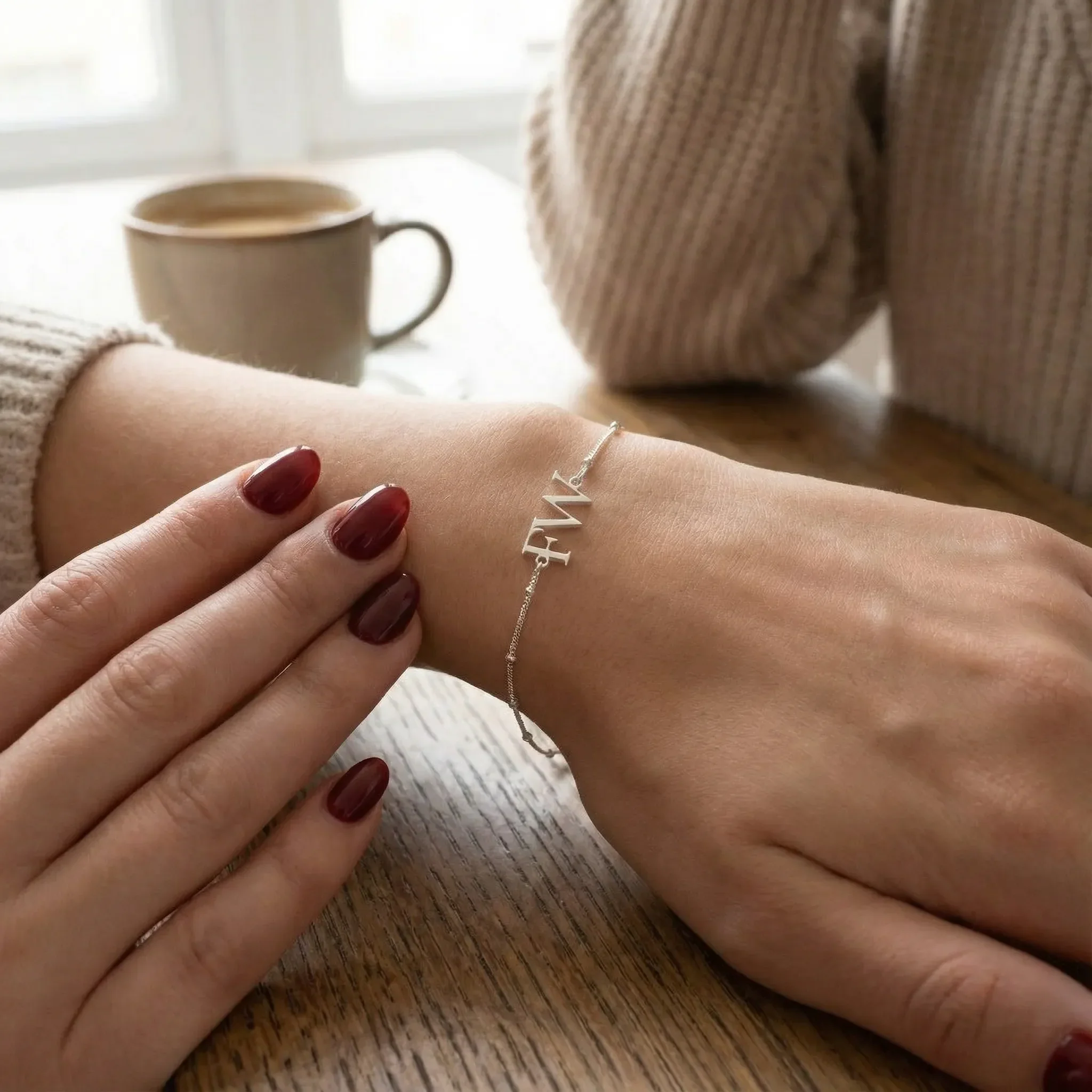 Double Letter Initials Bracelet - Image 6