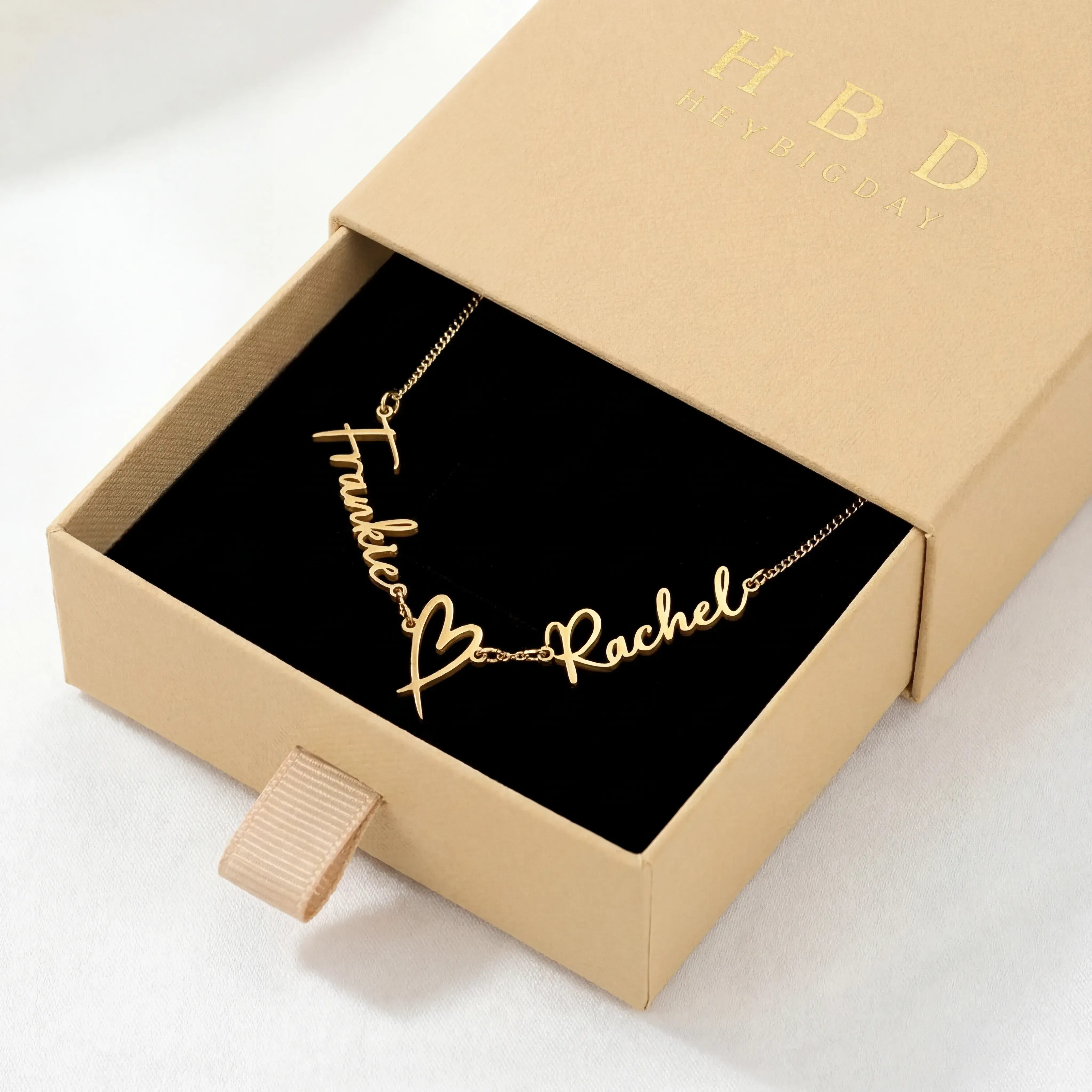 Double Name with Heart Necklace - Image 9