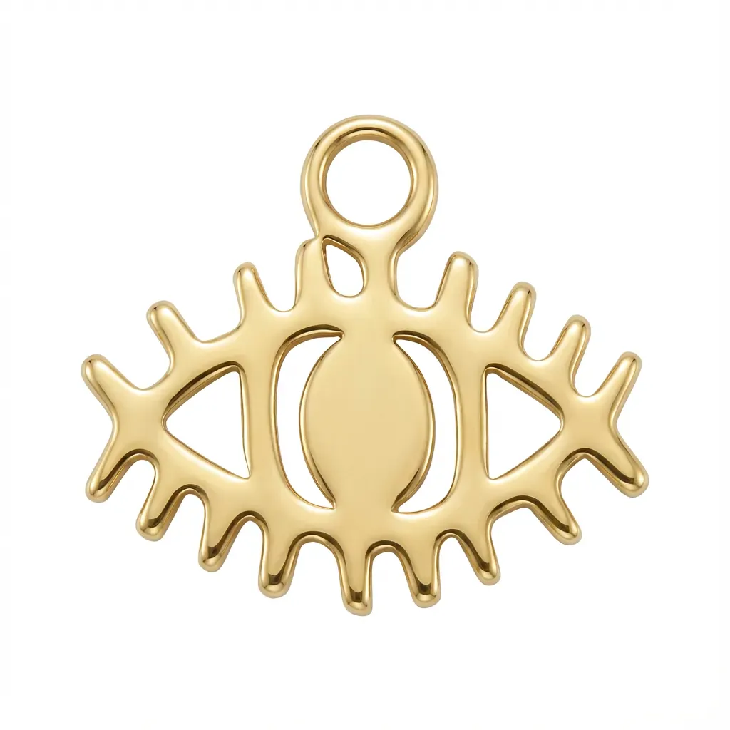 Gold Evil Eye Symbol Charm