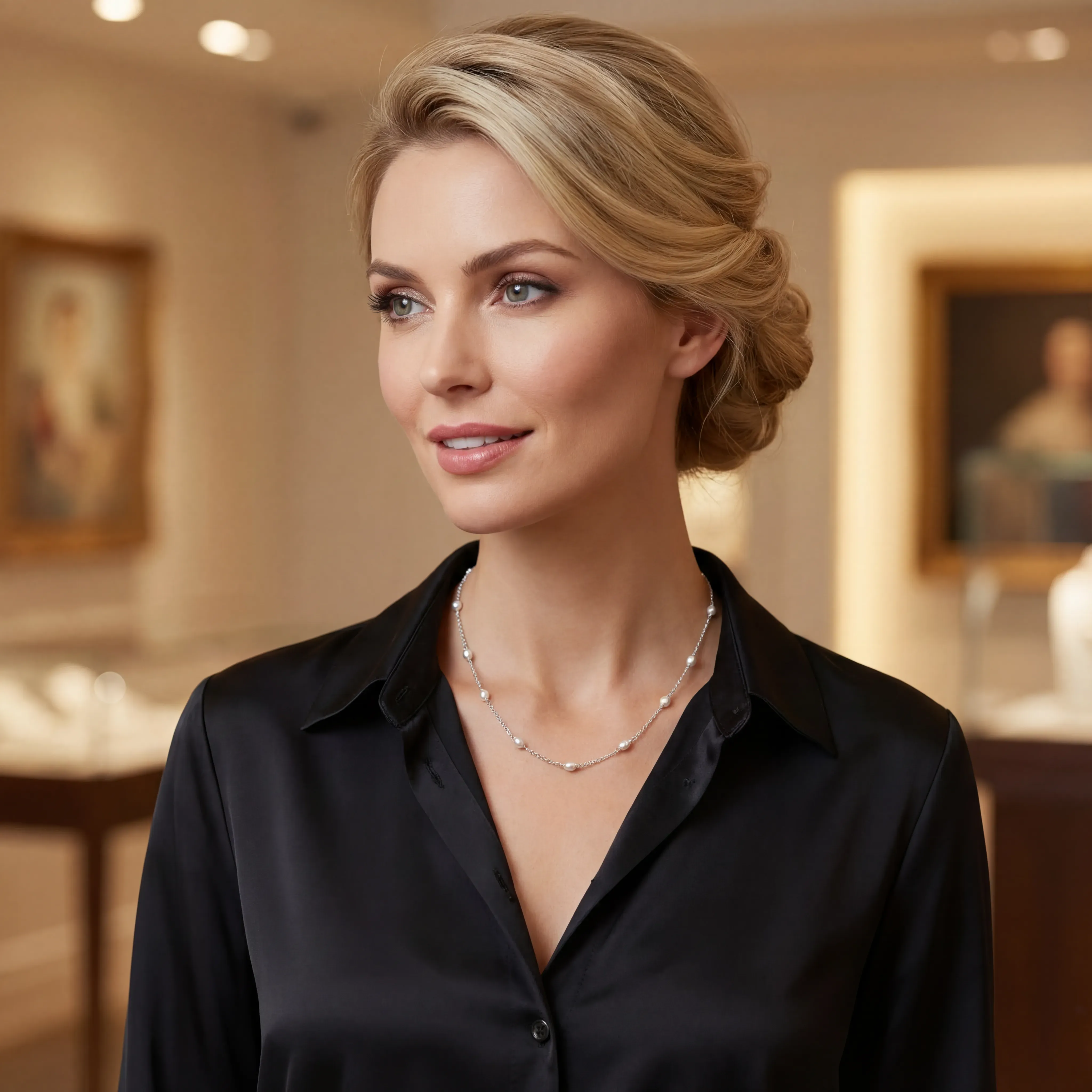 Freshwater Pearl Beaded Necklace - Image 4