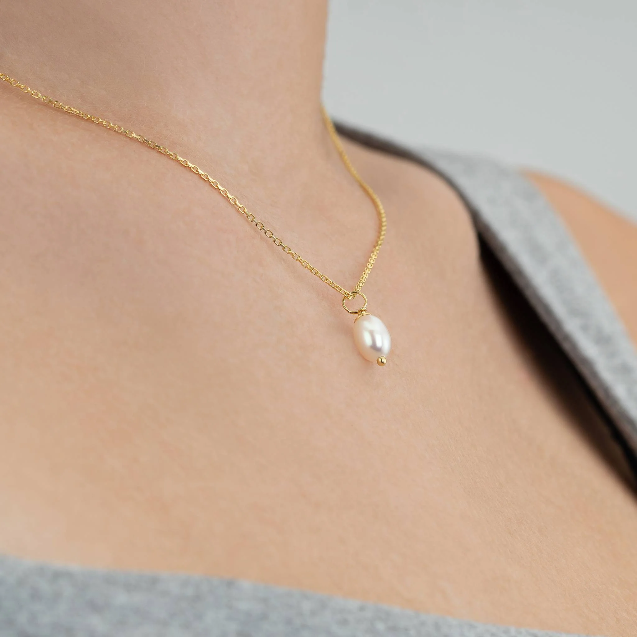 Tiny Freshwater Pearl Necklace - Image 2