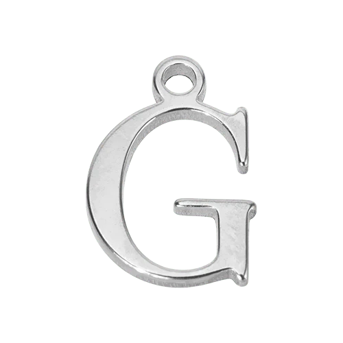 G Silver Letter Charm