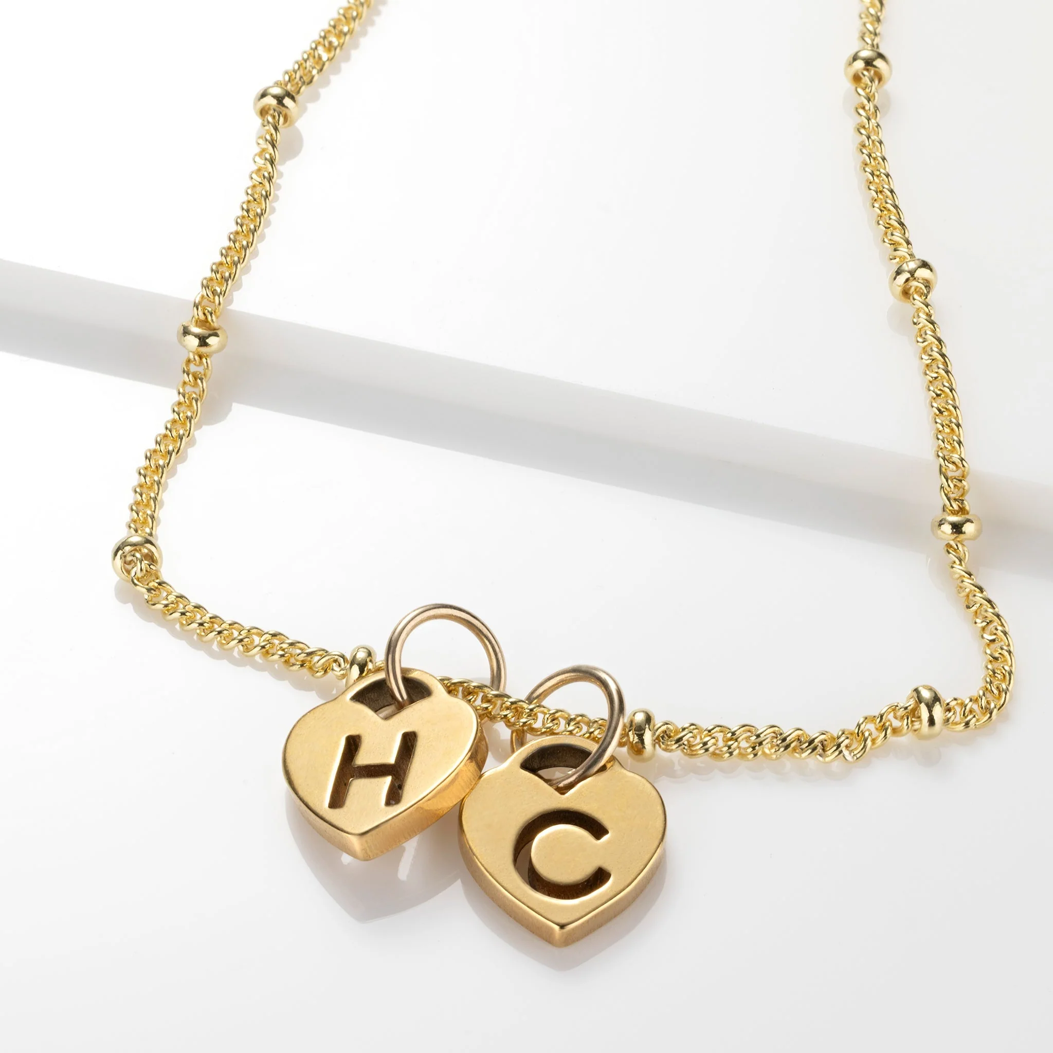 Two Heart Initial Necklace by G&M - Image 6
