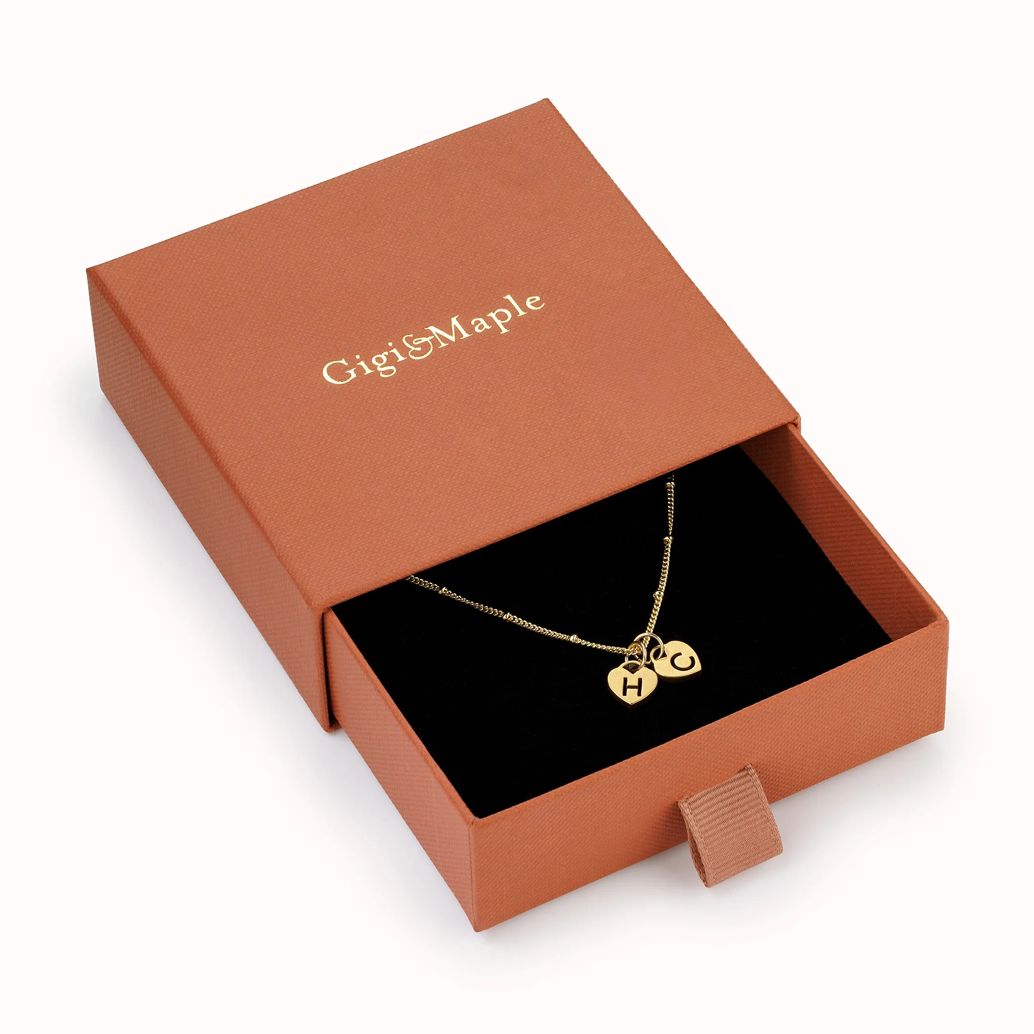 Two Heart Initial Necklace by G&M - Image 8