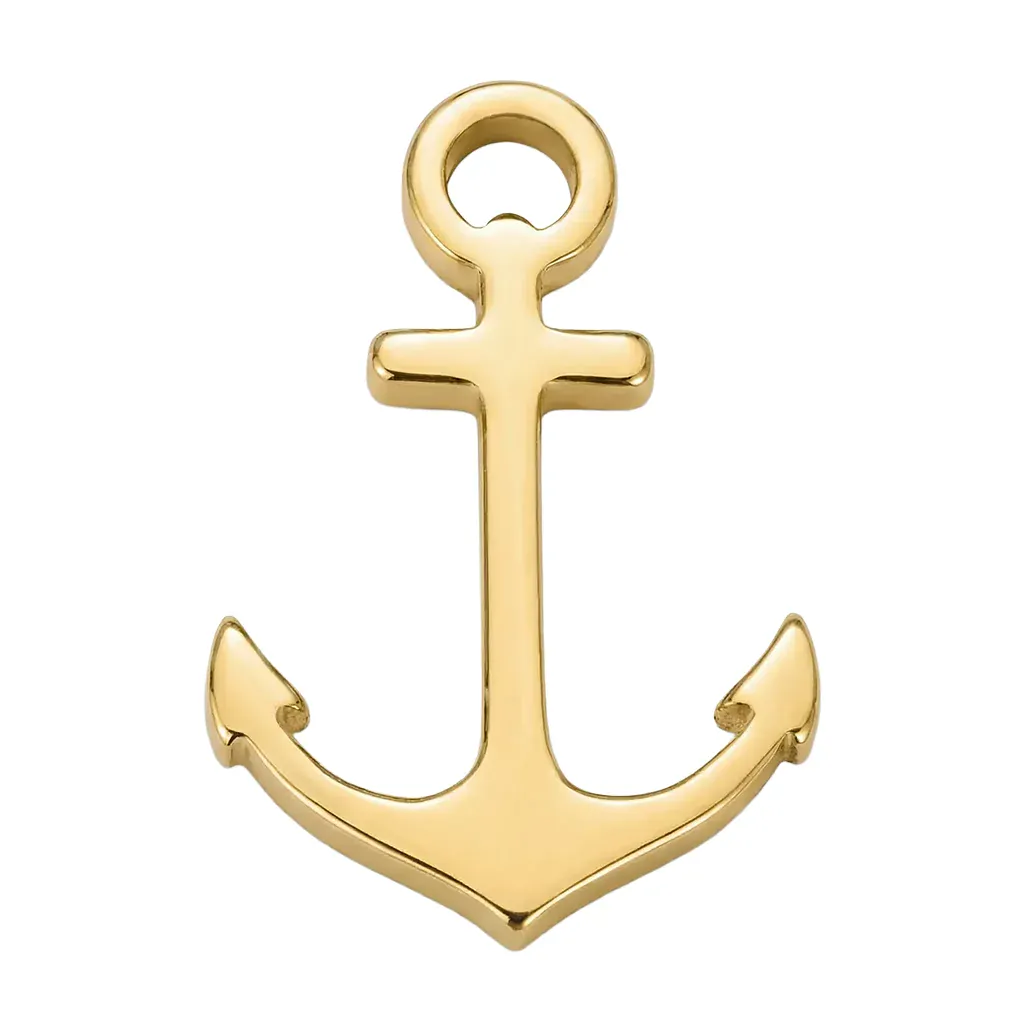 Gold Anchor Symbol Charm