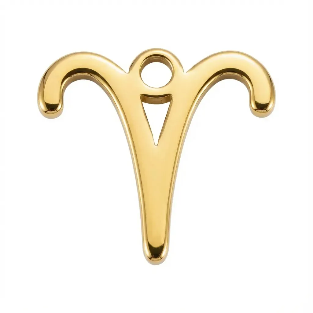 Gold Aries Zodiac Charm