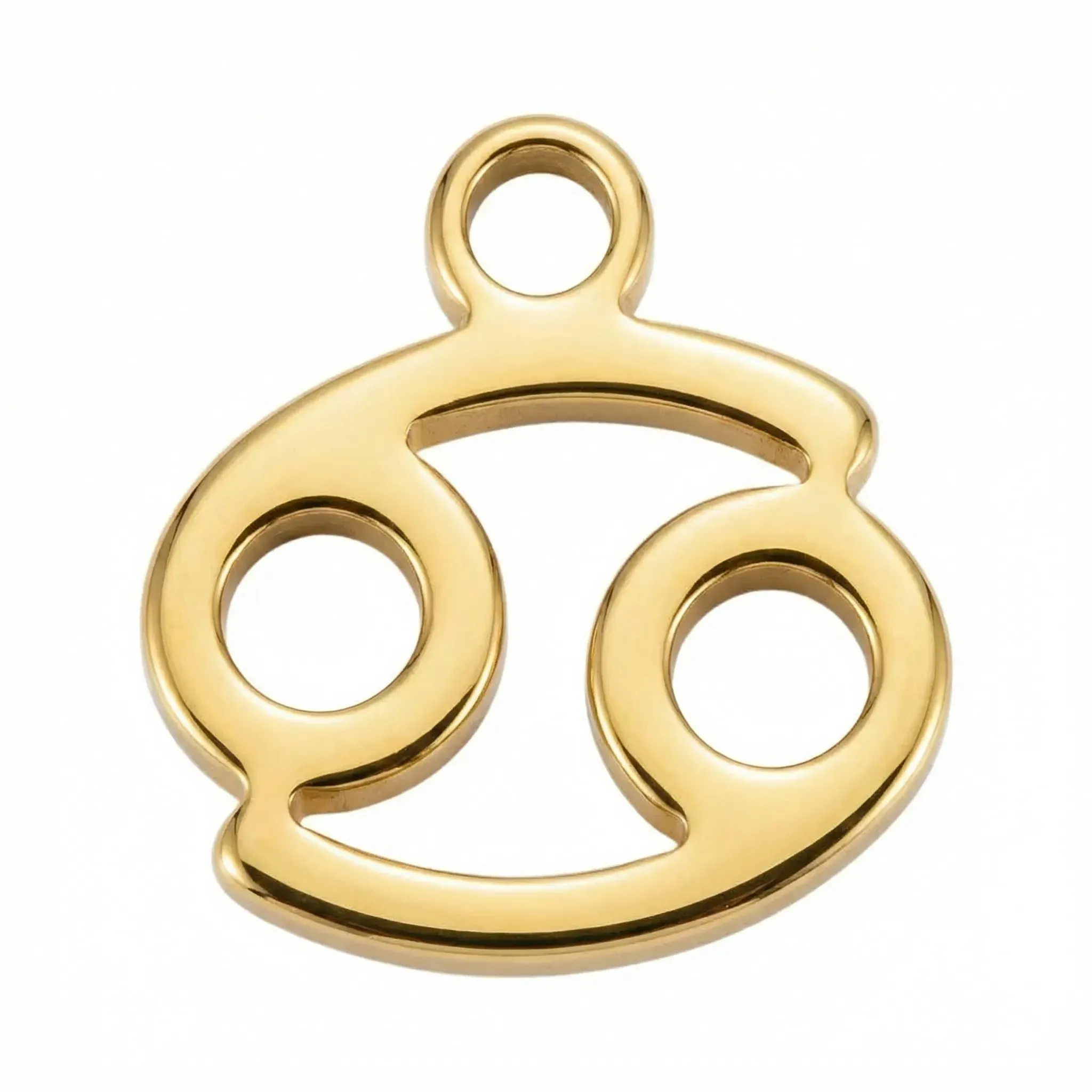 Gold Cancer Zodiac Charm