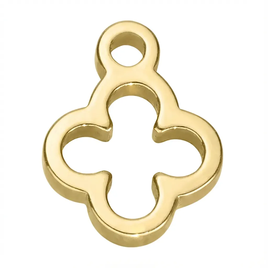 Gold Clover Symbol Charm