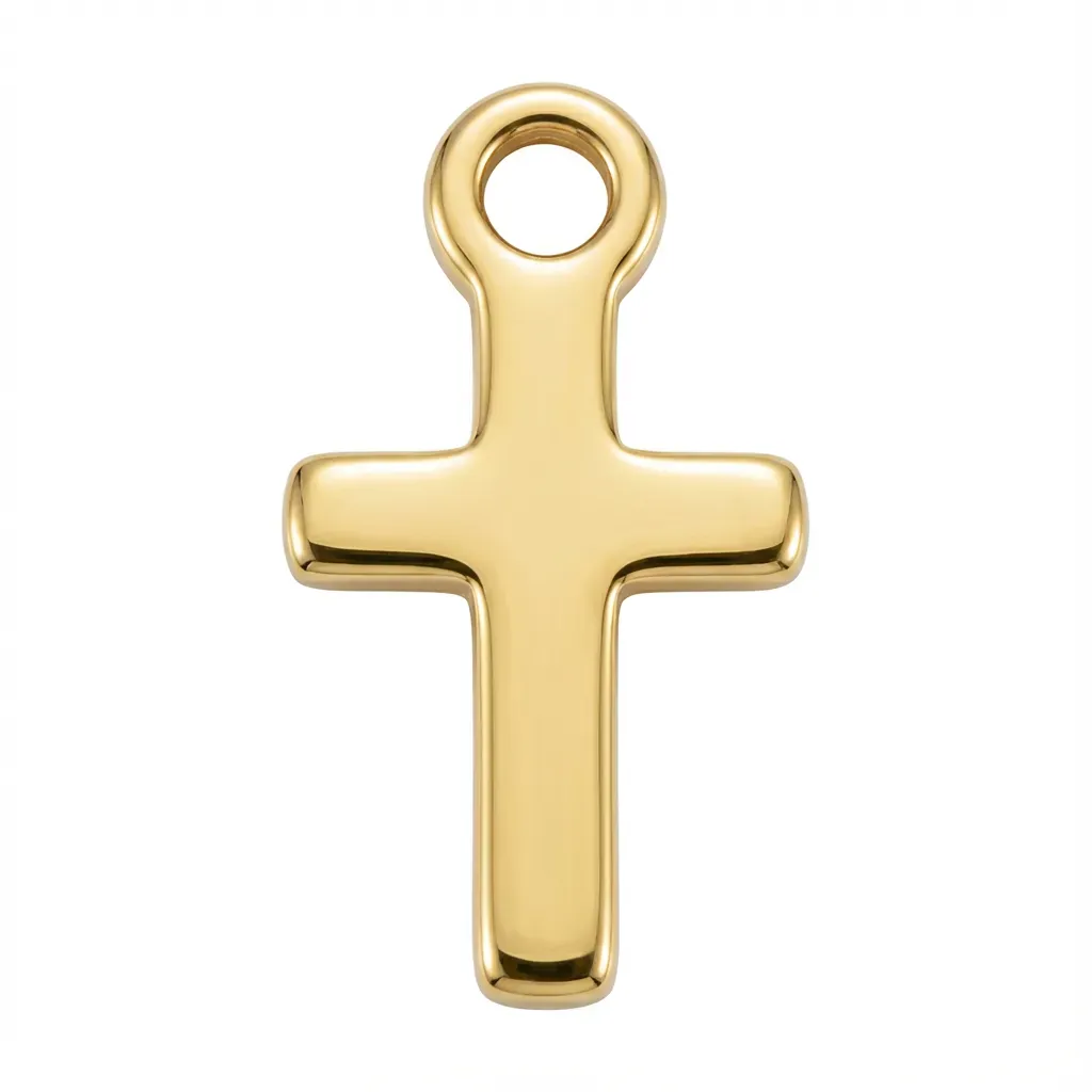Gold Cross Symbol Charm