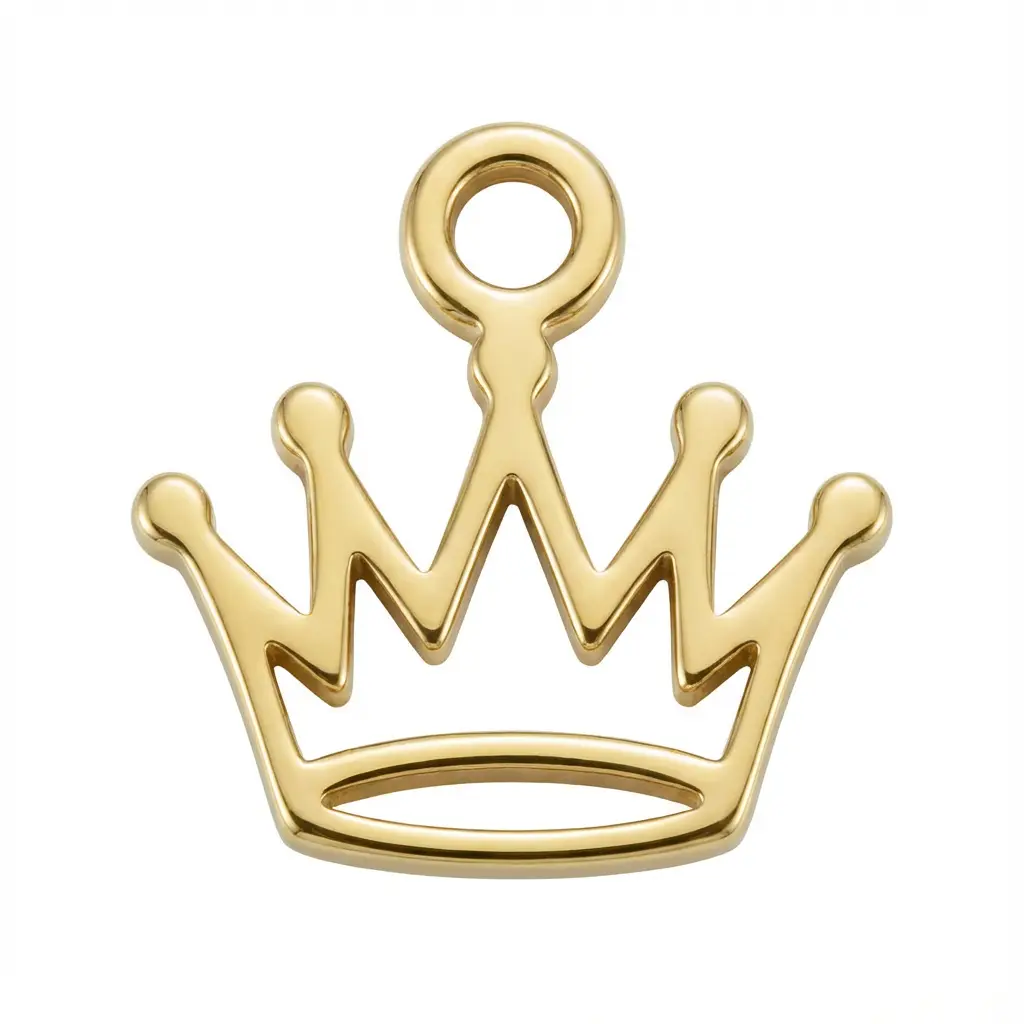 Gold Crown Symbol Charm
