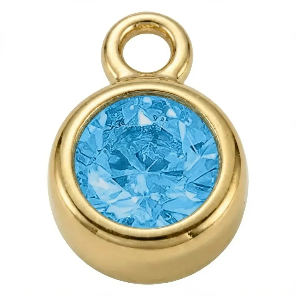 Gold - December Blue Zircon Birthstone
