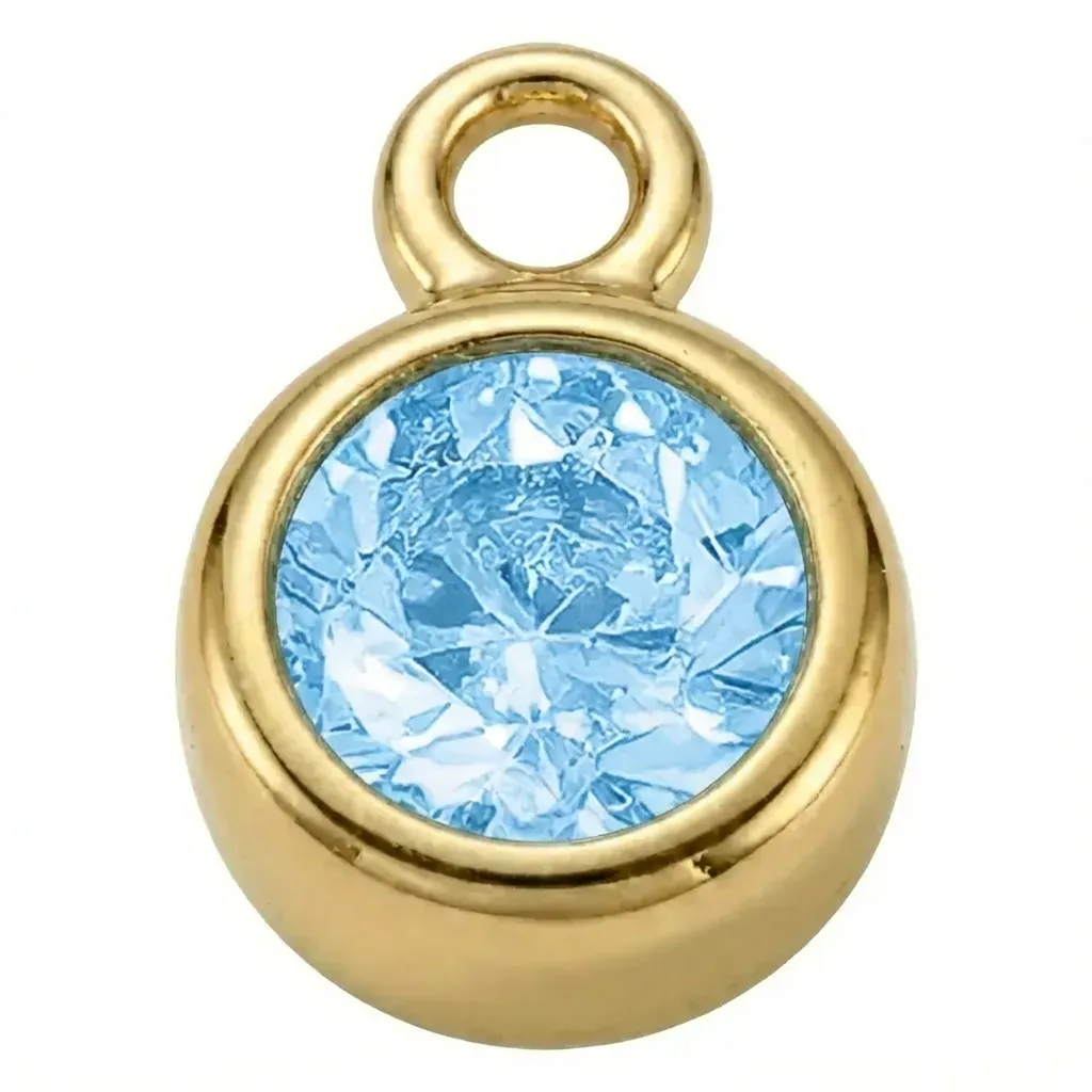 Gold - March Aquamarine Birthstone