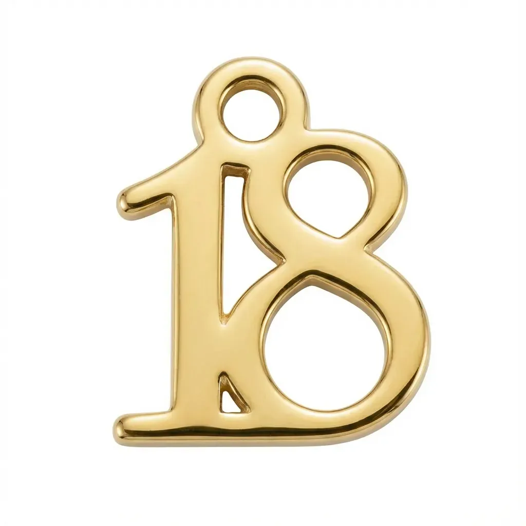 Gold Age Number Symbol Charm - Image 2