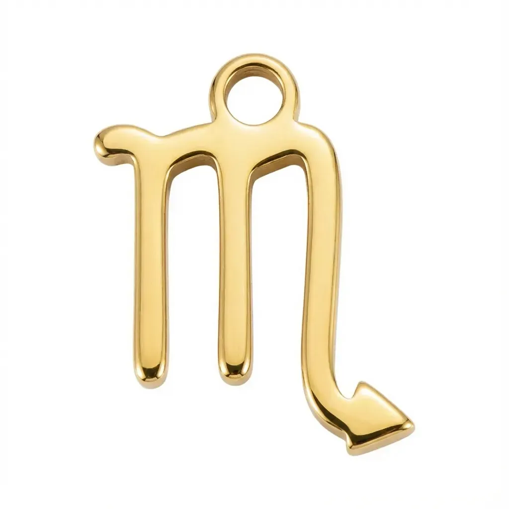 Gold Scorpio Zodiac Charm
