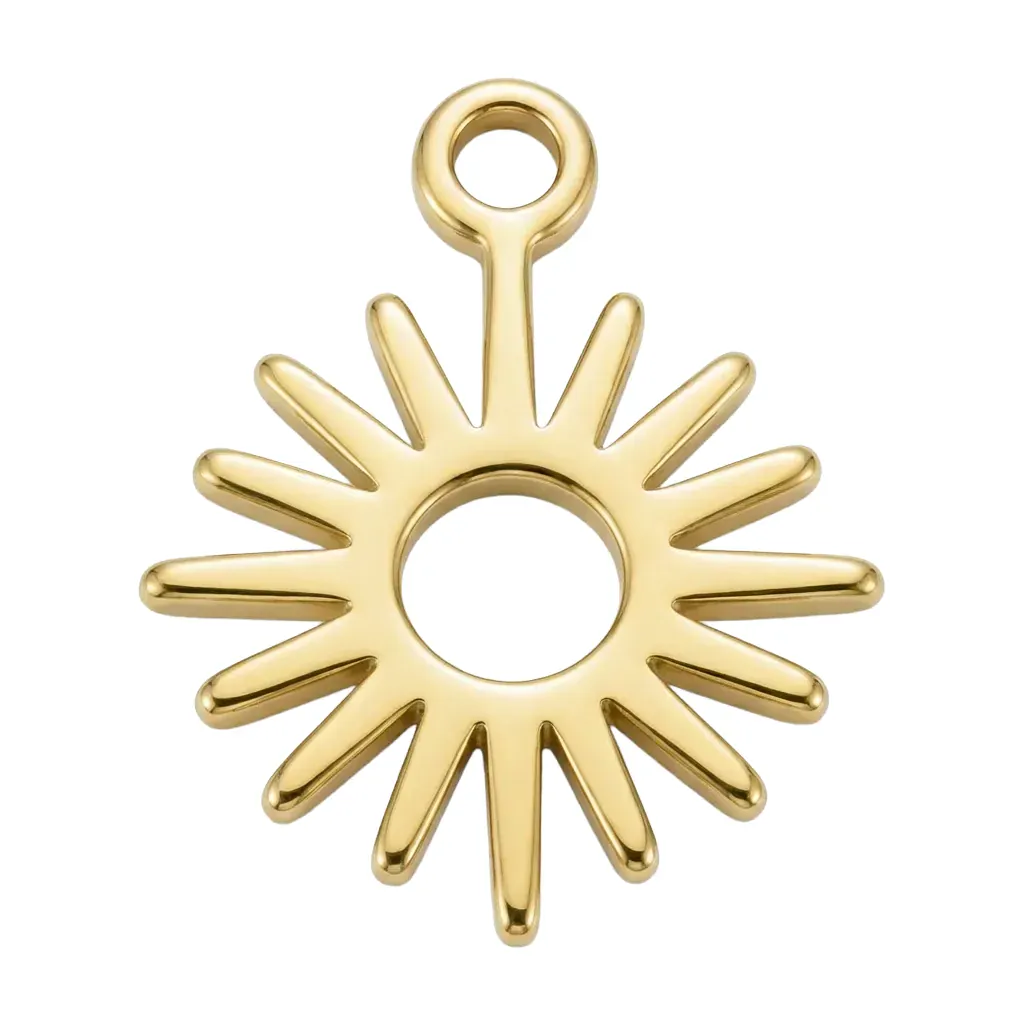 Gold Sun Symbol Charm