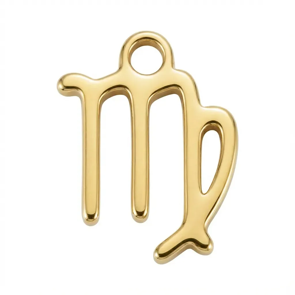 Gold Virgo Zodiac Charm