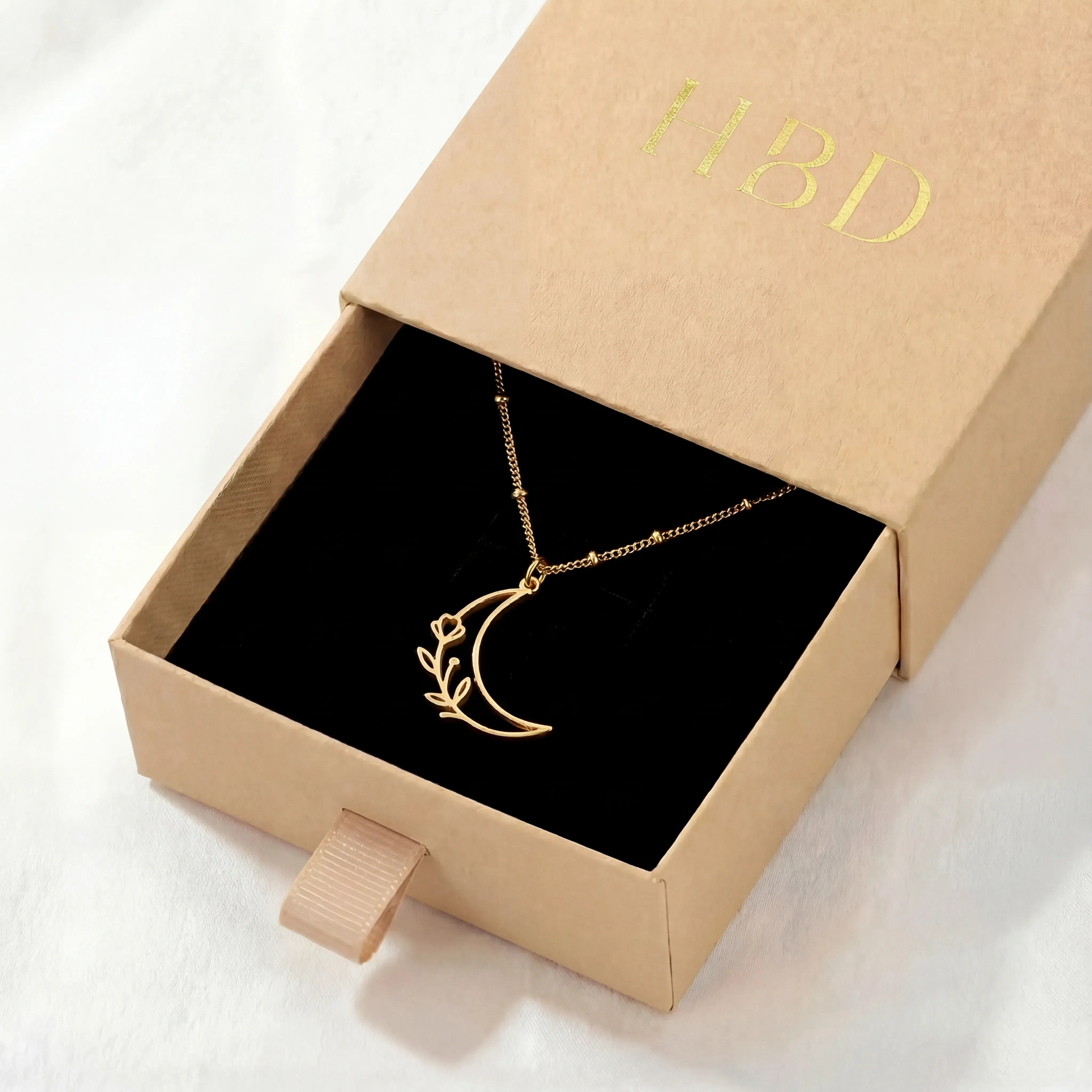 Half Moon & Flower Necklace - Image 7