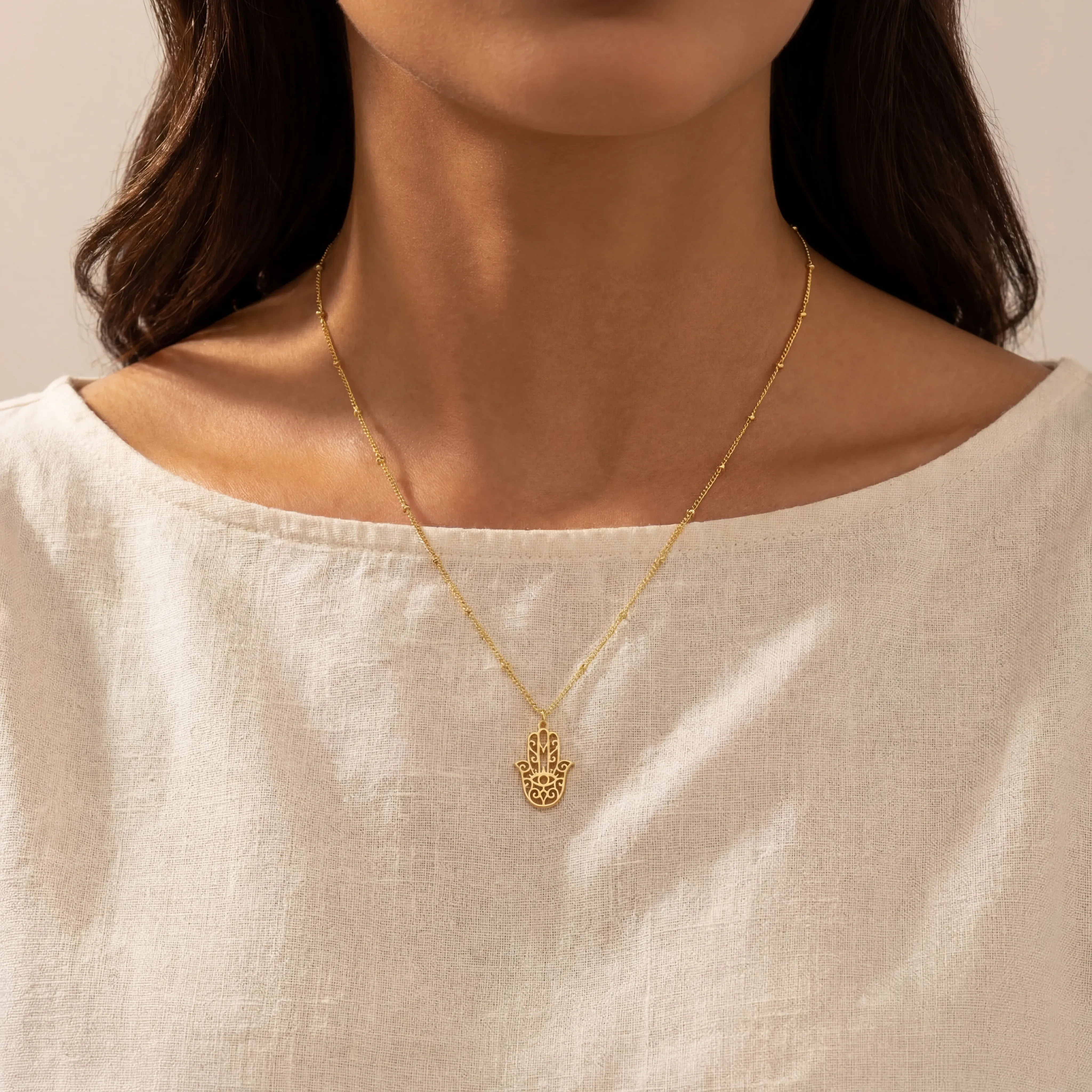 Hamsa Hand Necklace - Image 2