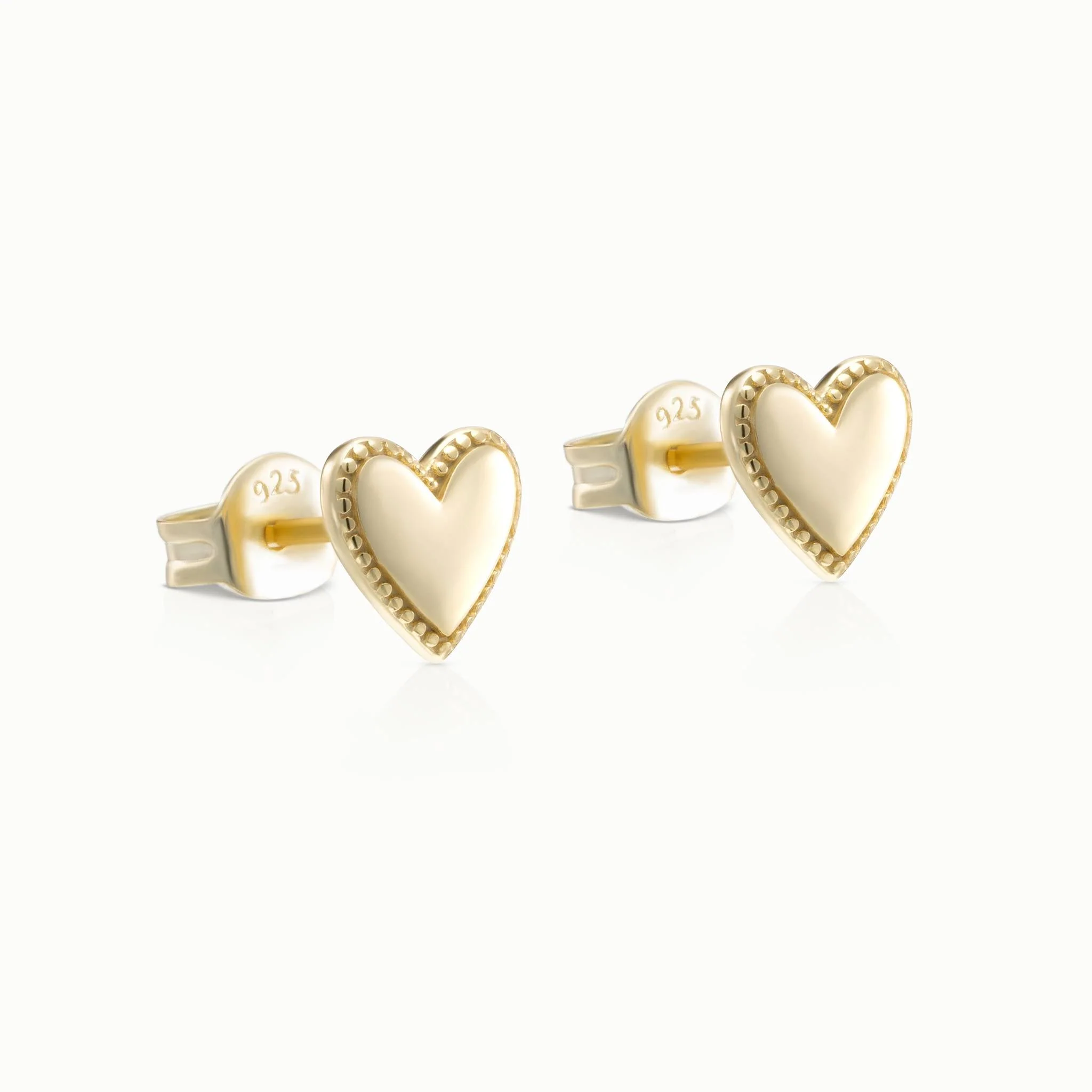 Heart Stud Earrings - Image 3