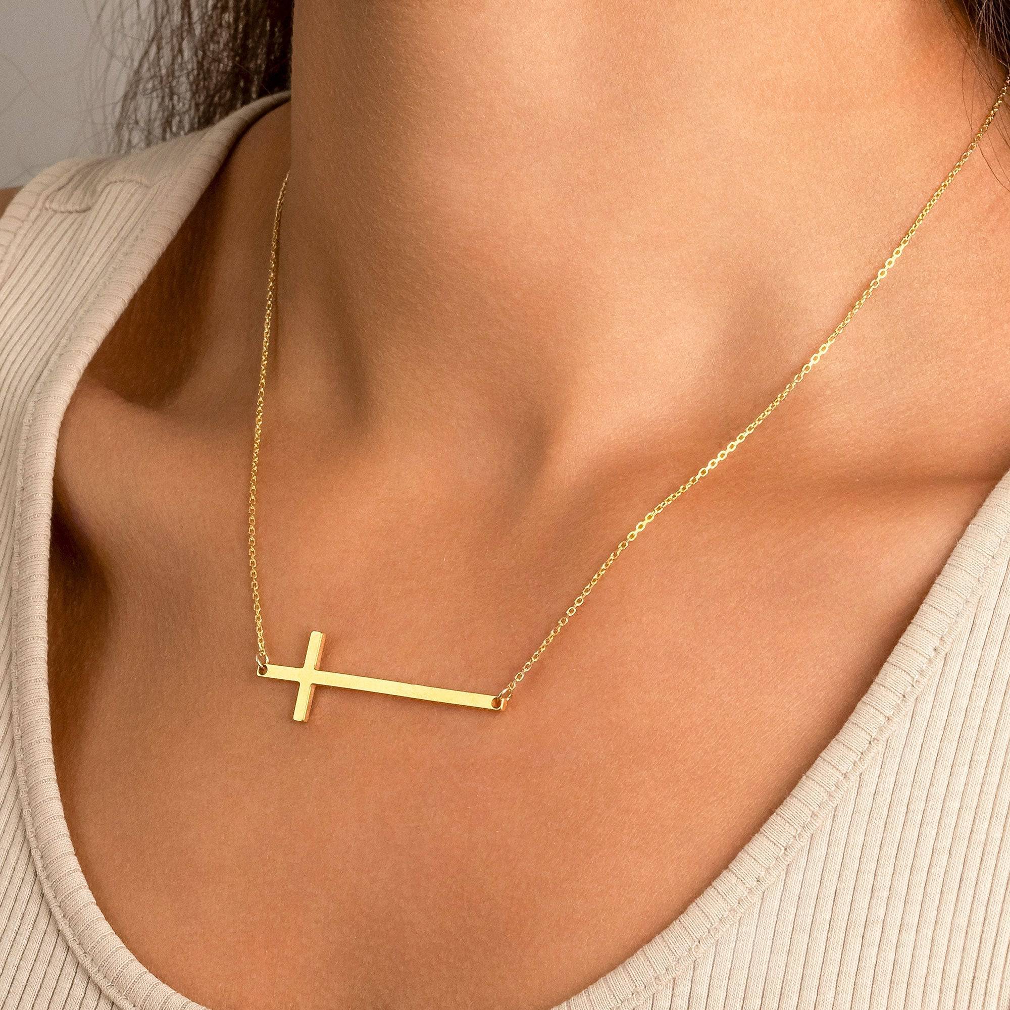 Horizontal Cross Necklace - Image 3