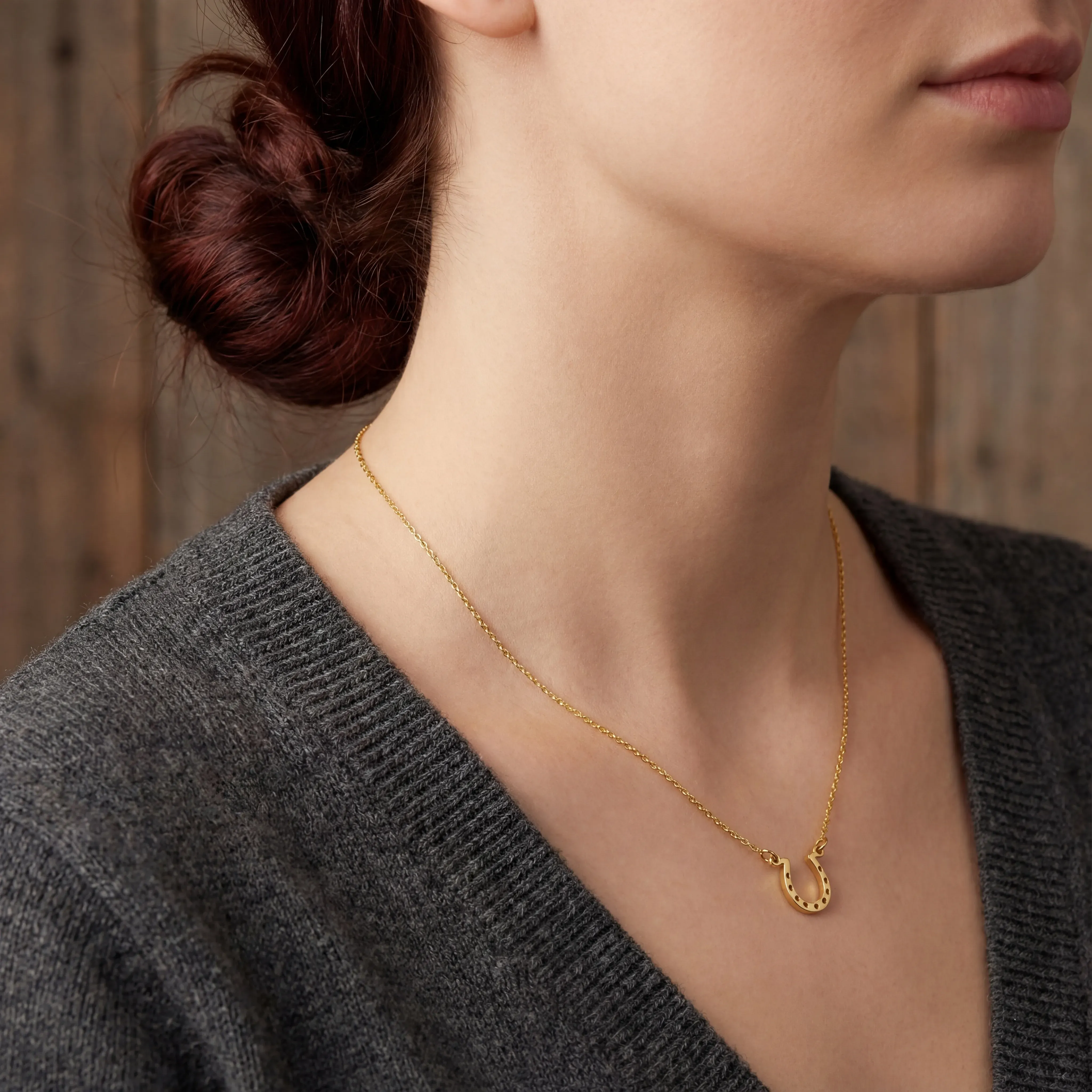 Horseshoe Pendant Necklace - Image 2