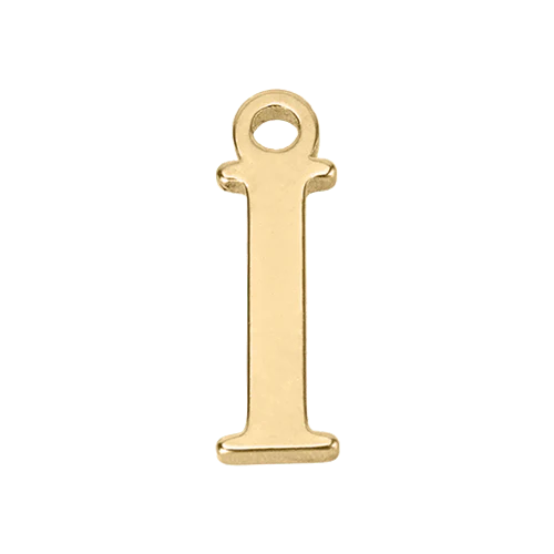 I Gold Letter Charm