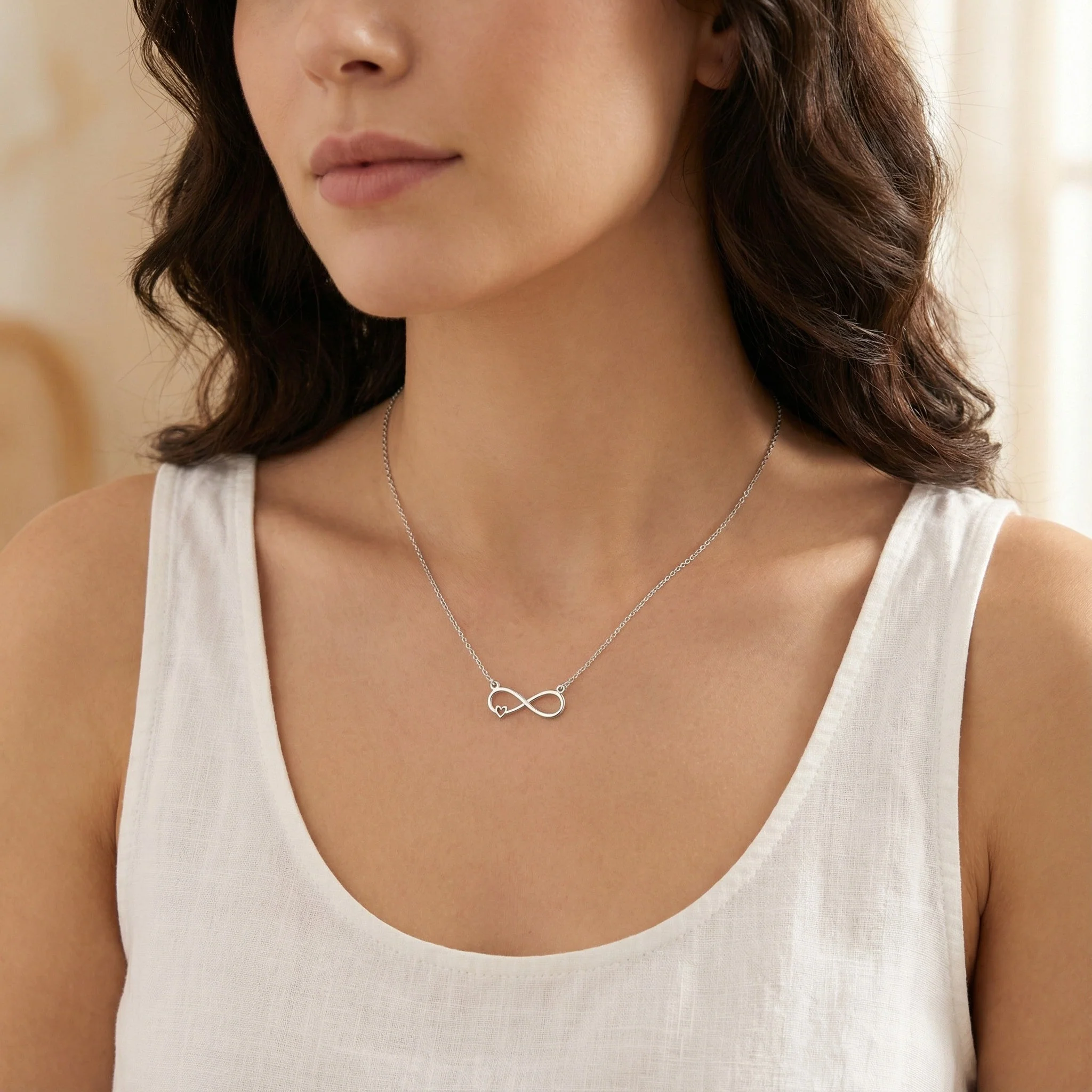 Infinity & Heart Necklace - Image 2