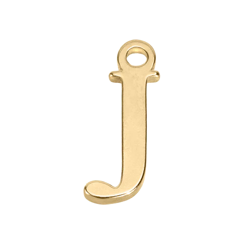 J Gold Letter Charm