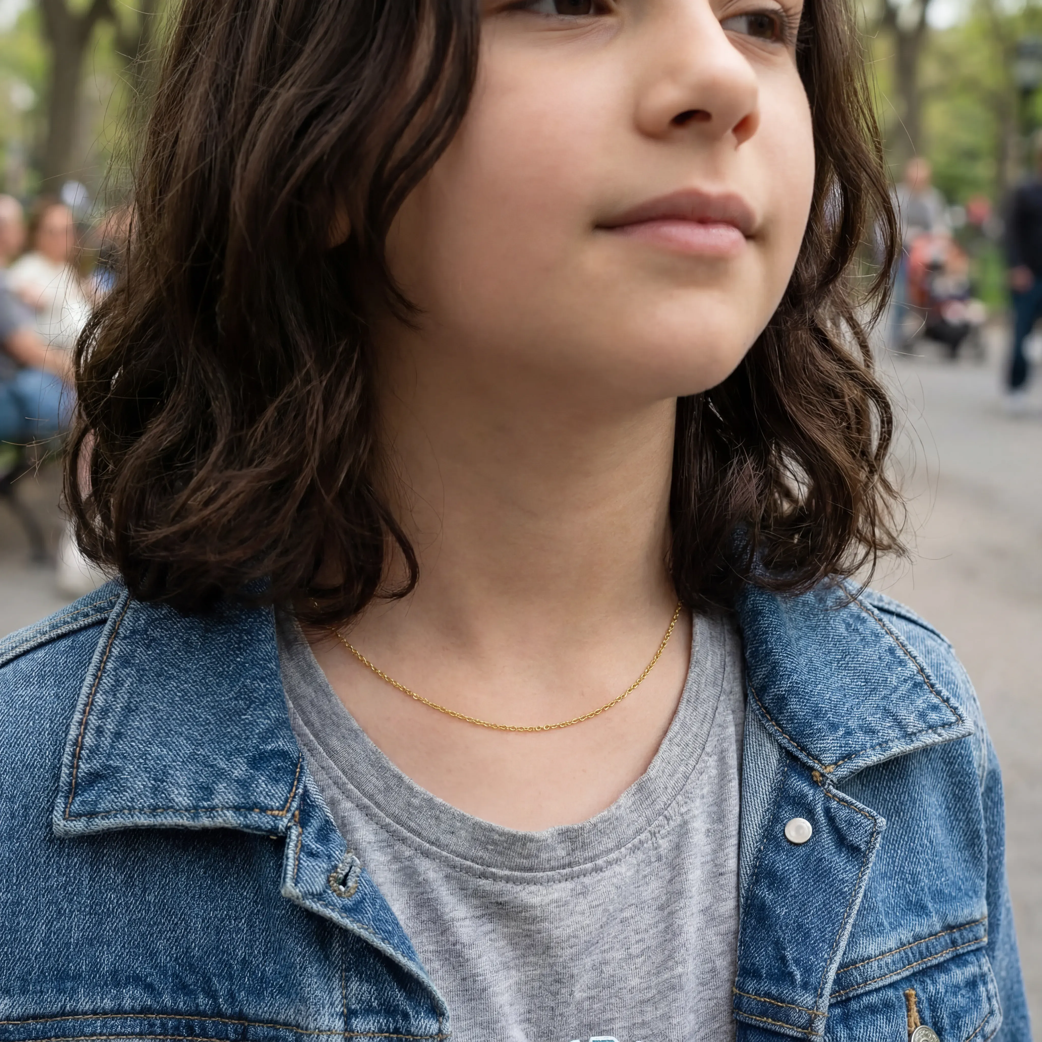 Kids Anchor Chain Necklace - Image 2