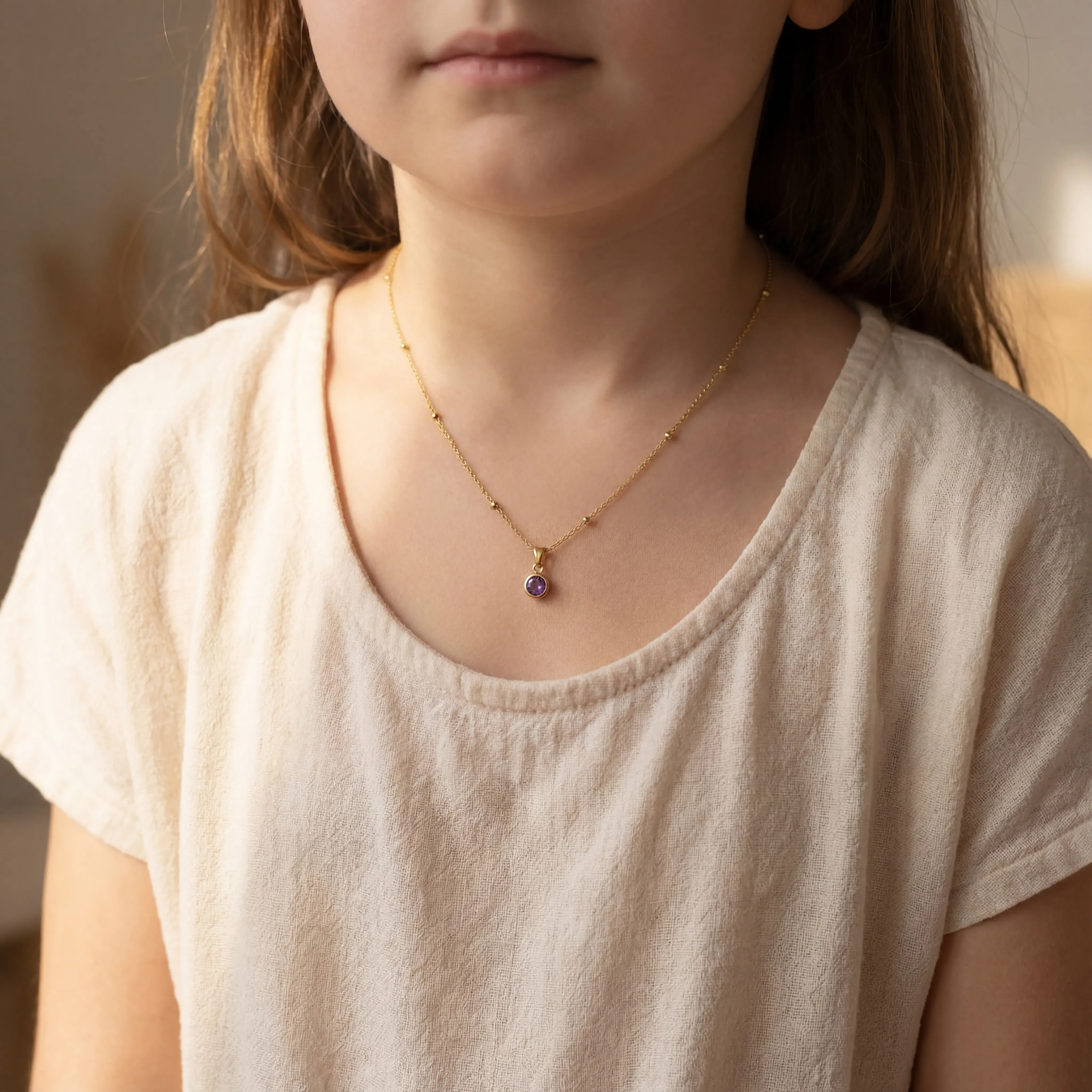 Kids Birthstone Necklace - Image 8