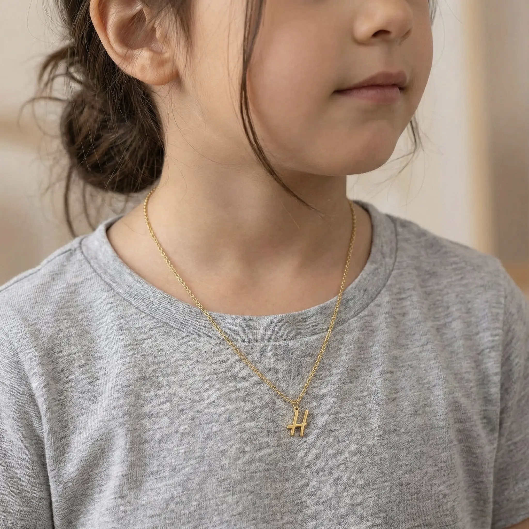 Kids Initial Necklace - Image 2